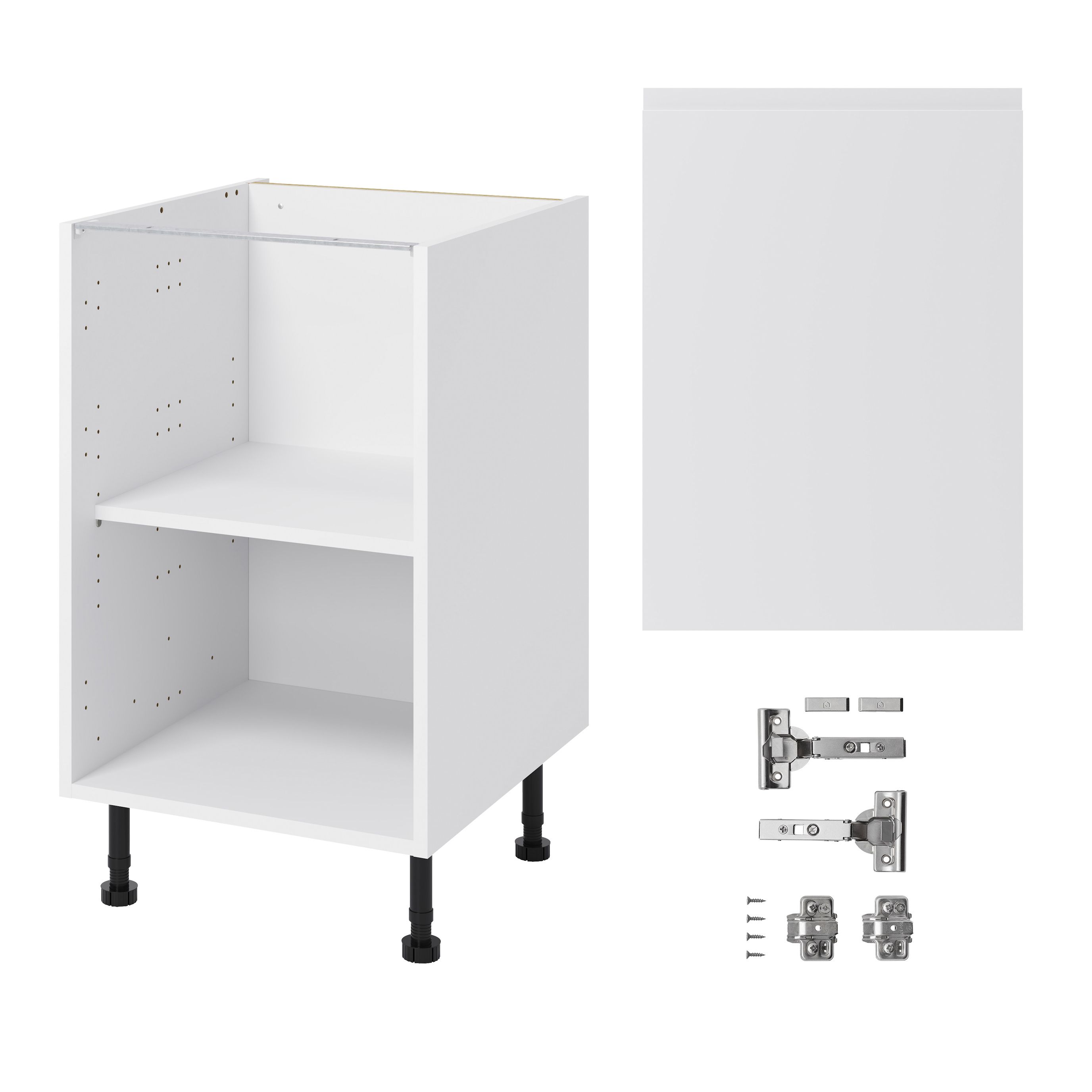 GoodHome Garcinia Gloss white integrated handle Base Kitchen cabinet (W)500mm (H)720mm