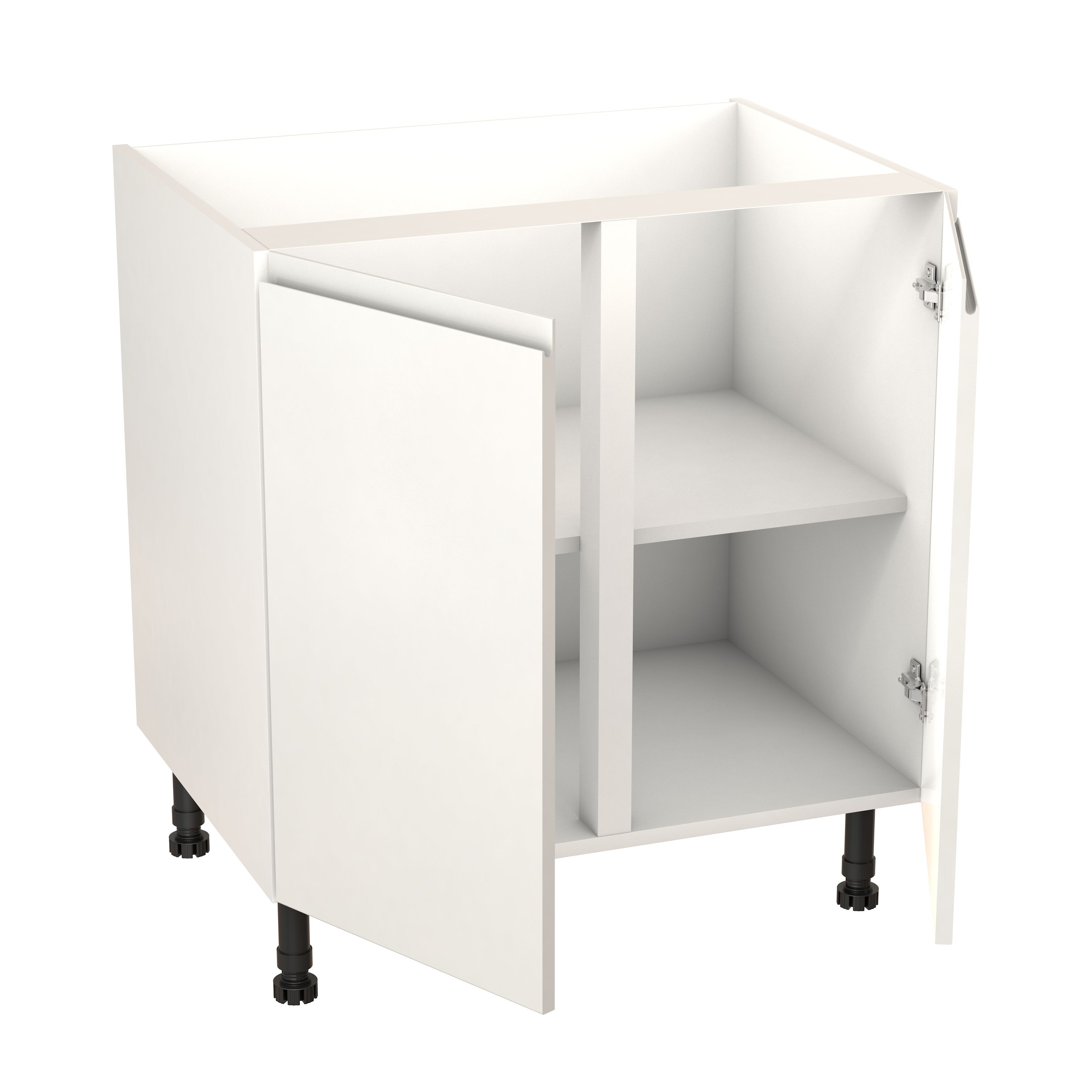 GoodHome Garcinia Gloss white integrated handle Base Kitchen cabinet (W)800mm (H)720mm
