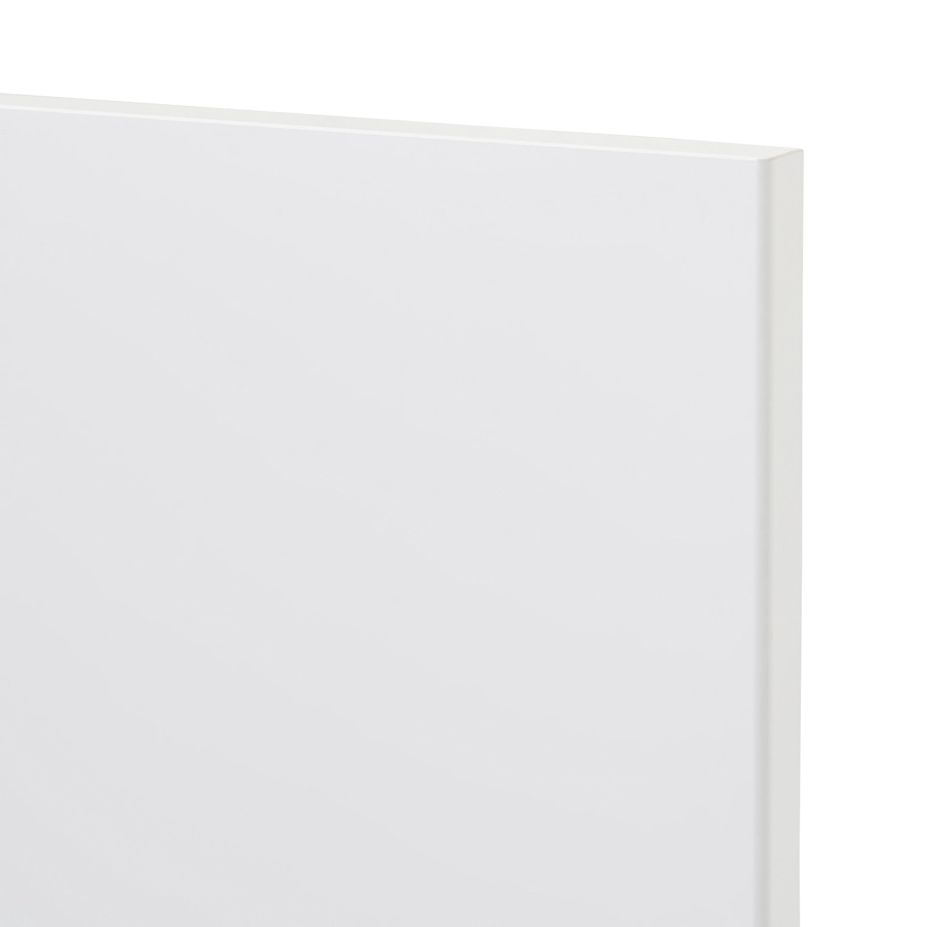 GoodHome Garcinia Gloss white integrated handle Bi-fold Cabinet door (W)400mm (H)356mm (T)19mm