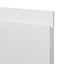 GoodHome Garcinia Gloss white integrated handle Drawer front, bridging door & bi fold door, (W)800mm (H)356mm (T)19mm