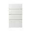 GoodHome Garcinia Gloss white integrated handle Drawer front (W)400mm, Pack of 4