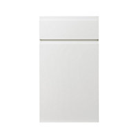 GoodHome Garcinia Gloss white integrated handle Drawerline Cabinet door, (W)400mm (H)715mm (T)19mm
