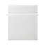 GoodHome Garcinia Gloss white integrated handle Drawerline Cabinet door, (W)600mm (H)715mm (T)19mm