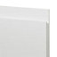 GoodHome Garcinia Gloss white integrated handle Highline Cabinet door (W)400mm (H)715mm (T)19mm