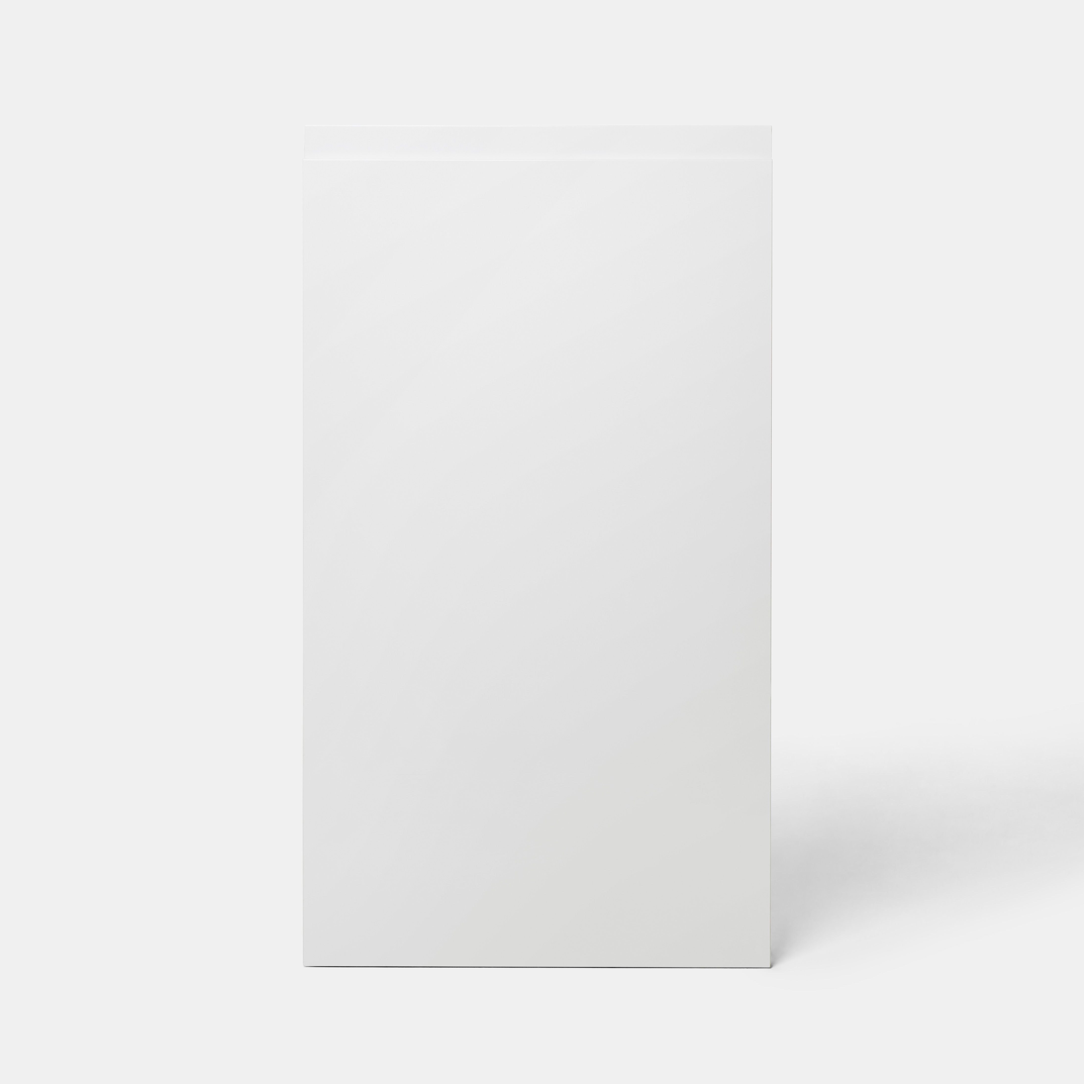 GoodHome Garcinia Gloss white integrated handle Highline Cabinet door (W)450mm (H)715mm (T)19mm
