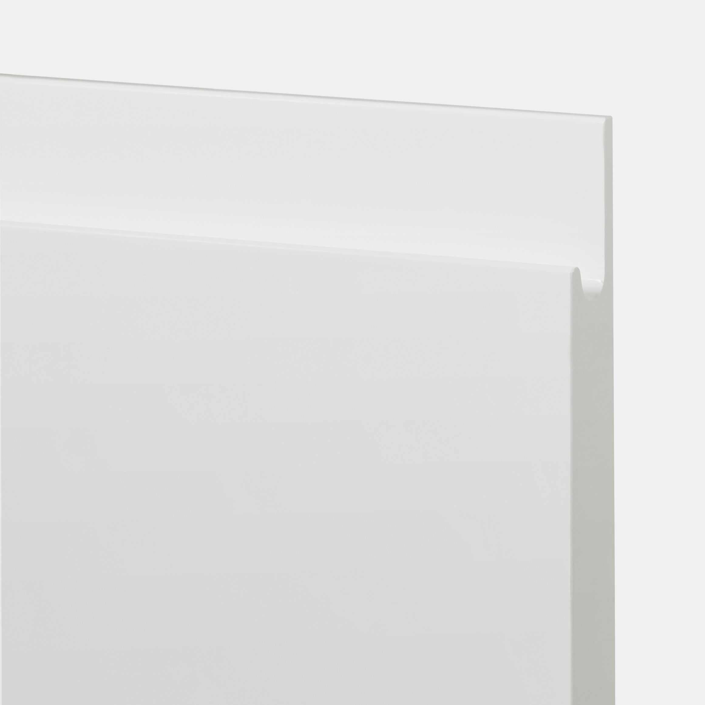 GoodHome Garcinia Gloss white integrated handle Highline Cabinet door (W)450mm (H)715mm (T)19mm