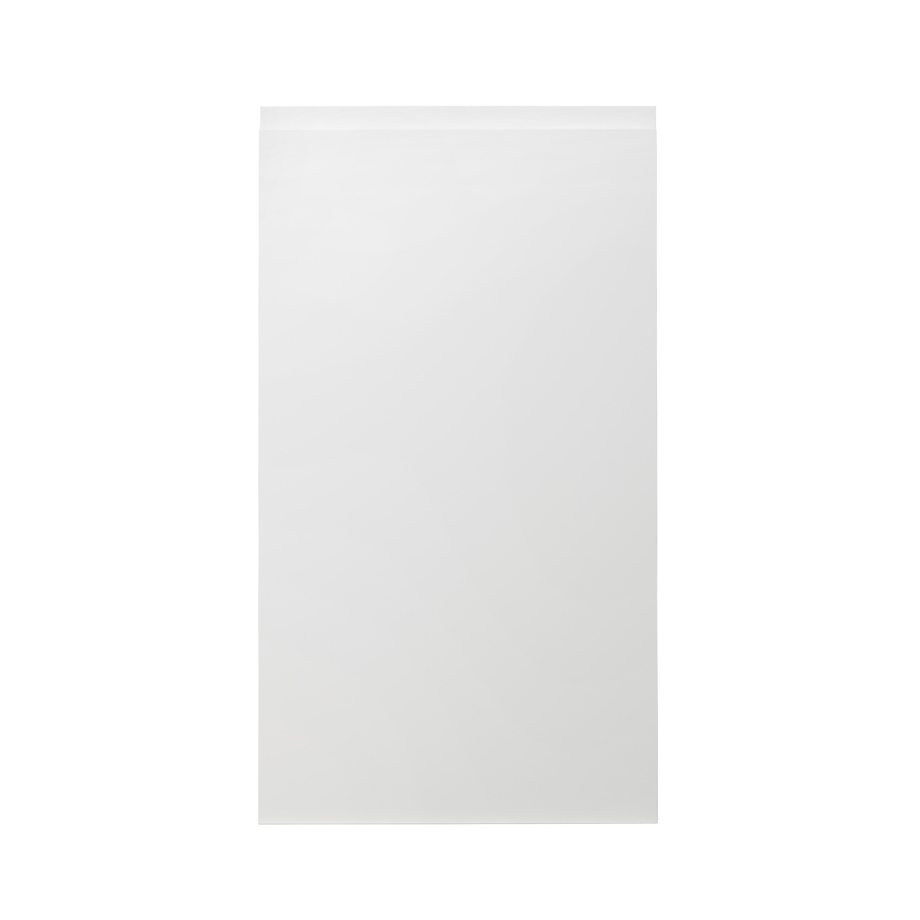 GoodHome Garcinia Gloss white integrated handle Tall wall Cabinet door (W)500mm (H)895mm (T)19mm
