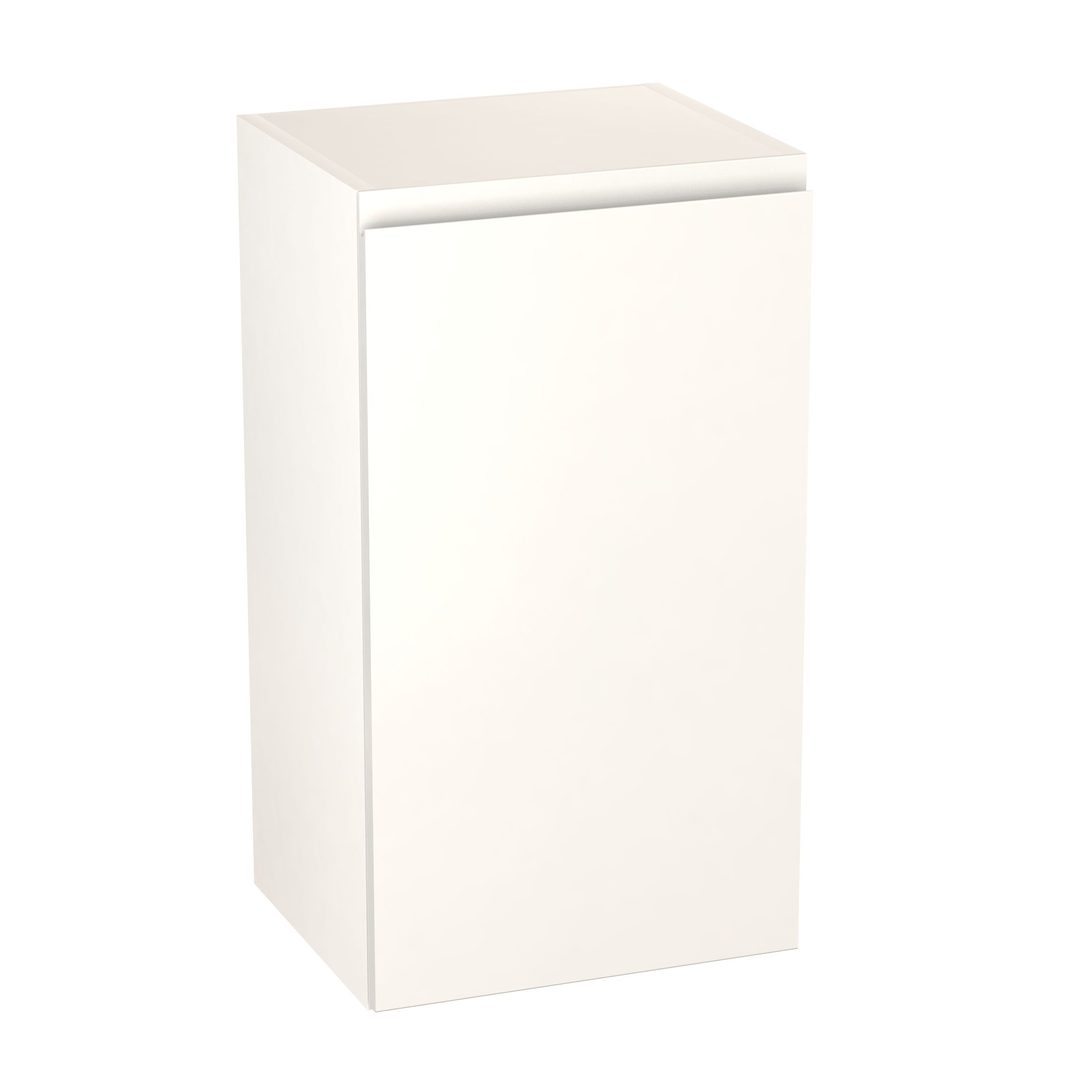 GoodHome Garcinia Gloss white integrated handle Wall Kitchen cabinet (W)400mm (H)720mm