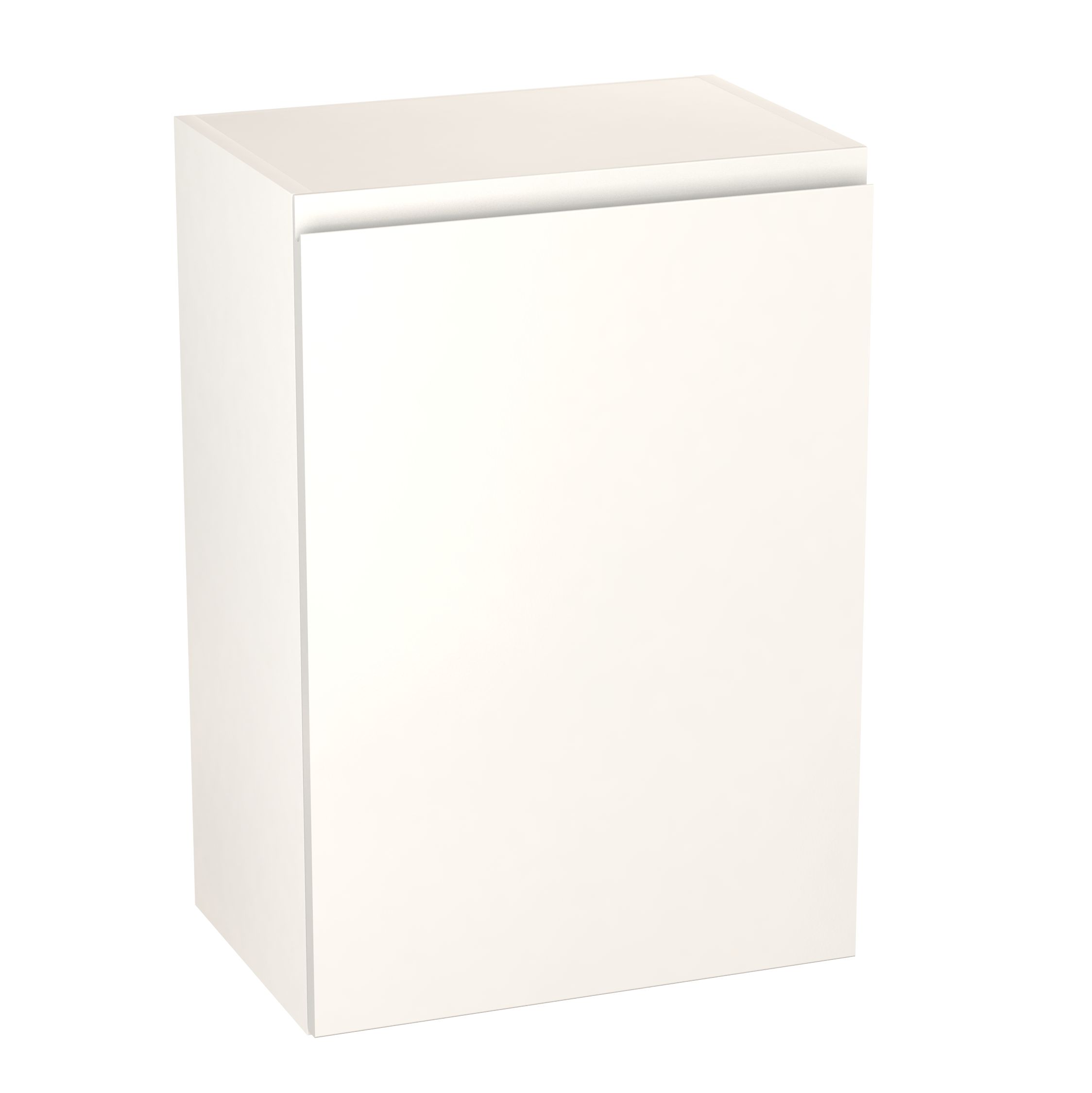 GoodHome Garcinia Gloss white integrated handle Wall Kitchen cabinet (W)500mm (H)720mm