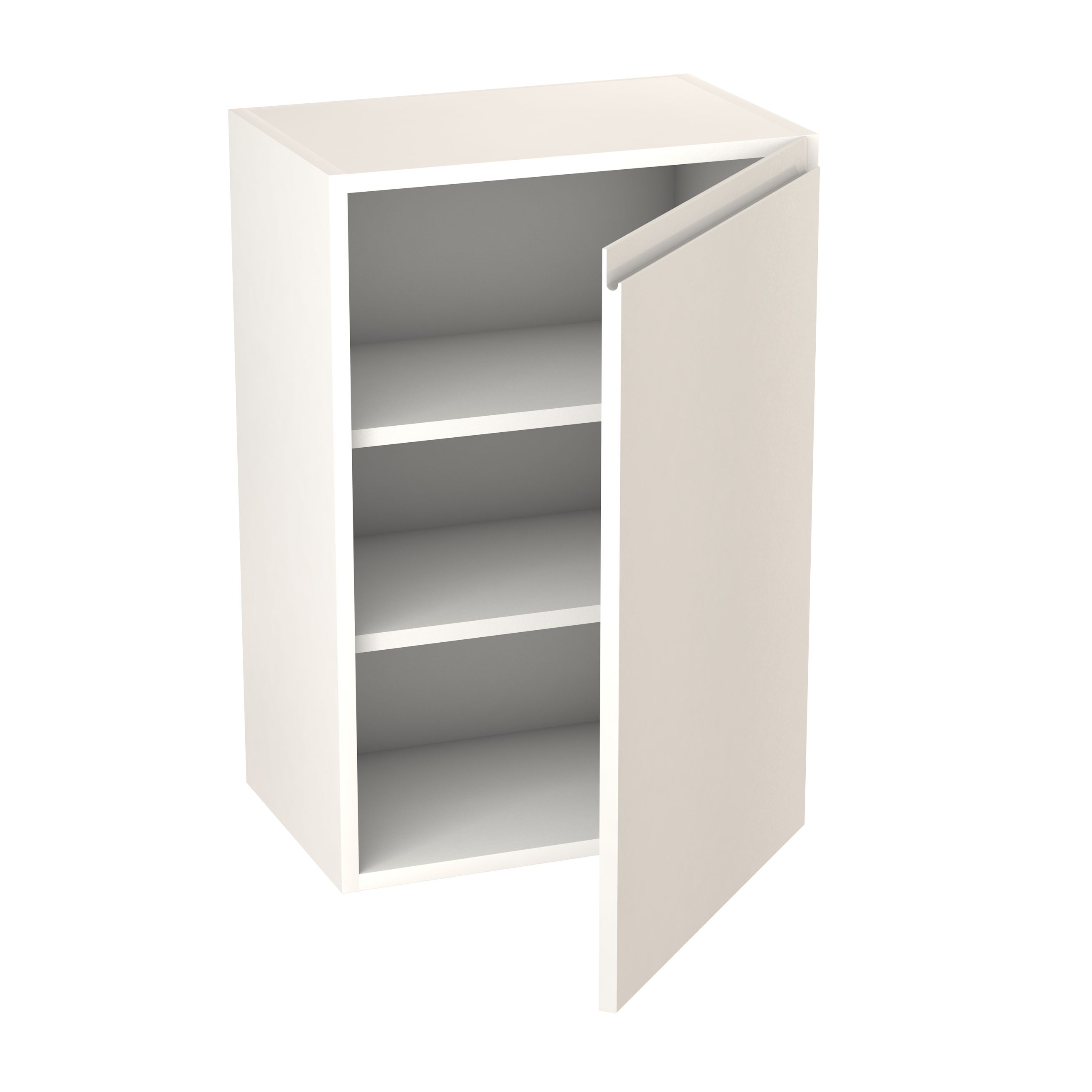 GoodHome Garcinia Gloss white integrated handle Wall Kitchen cabinet (W)500mm (H)720mm