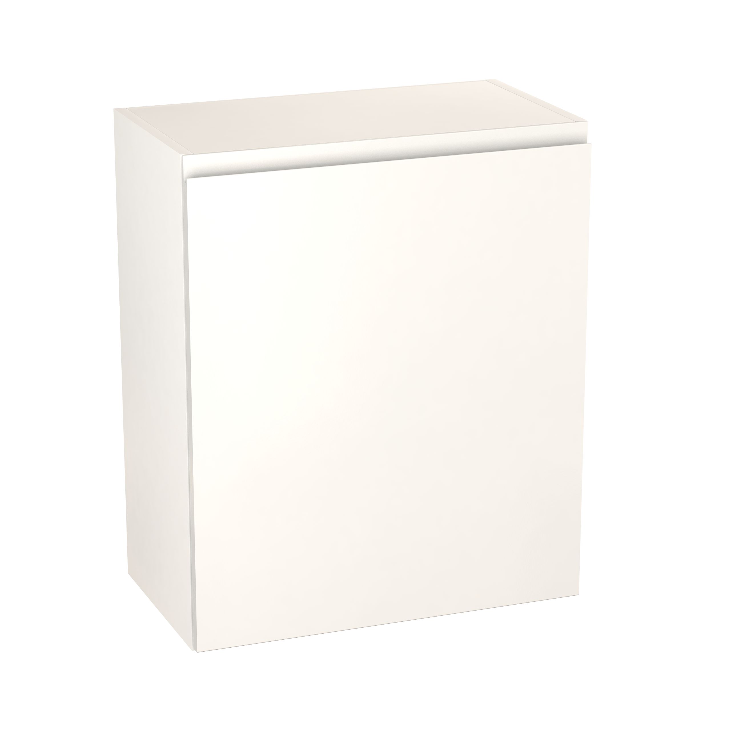GoodHome Garcinia Gloss white integrated handle Wall Kitchen cabinet (W)600mm (H)720mm