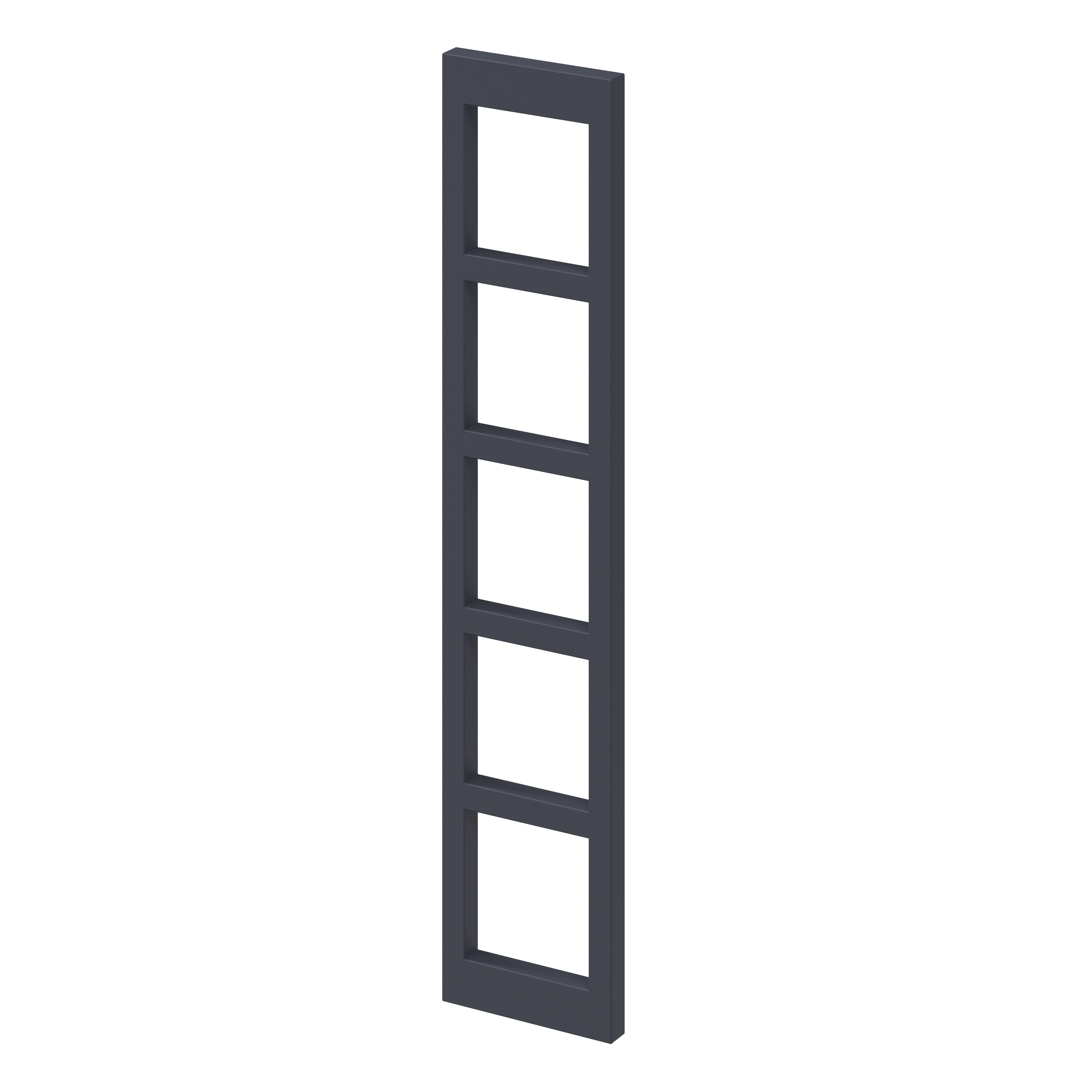 GoodHome Garcinia Matt Blue Wine rack fascia, (H)715mm (W)147mm