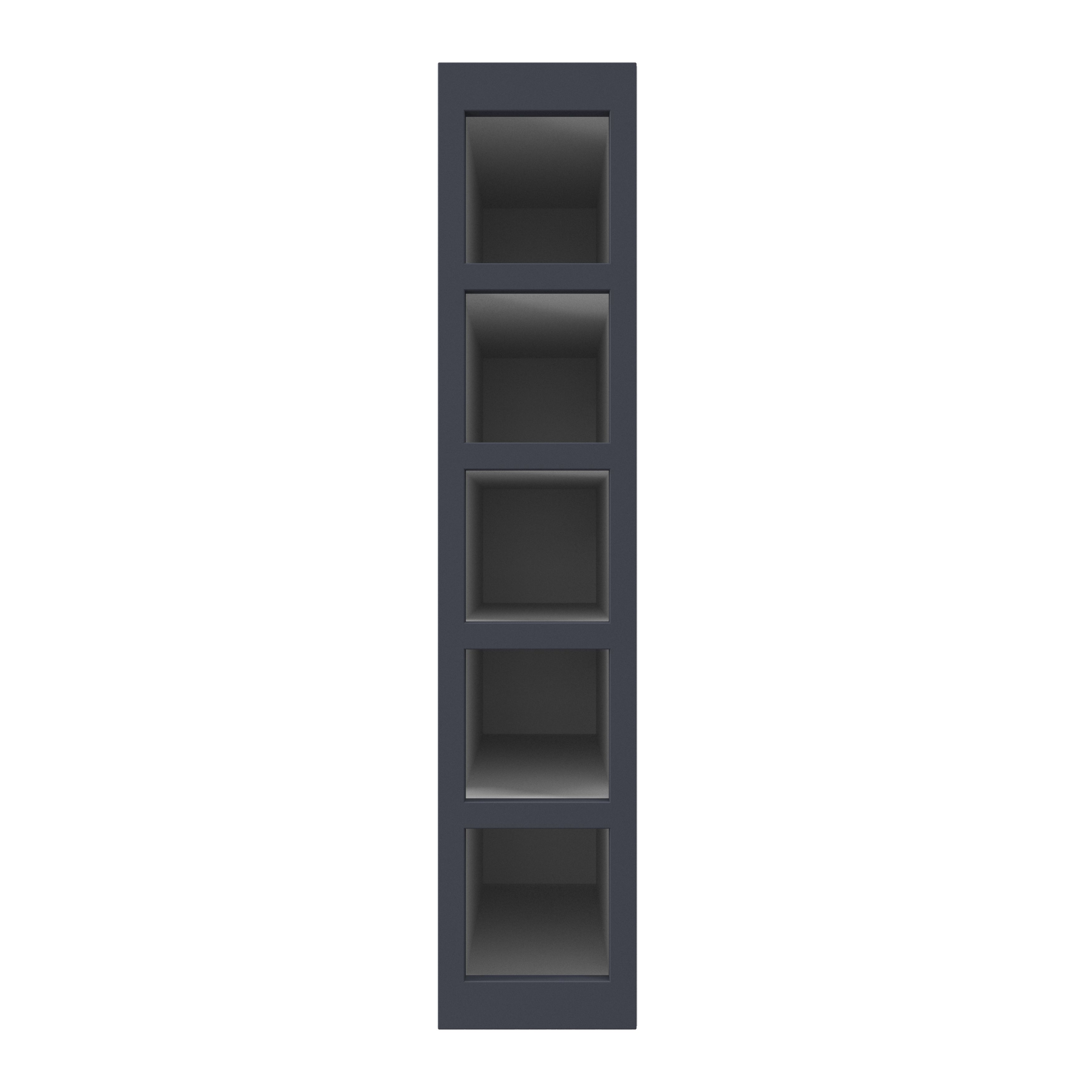 GoodHome Garcinia Matt Blue Wine rack fascia, (H)715mm (W)147mm