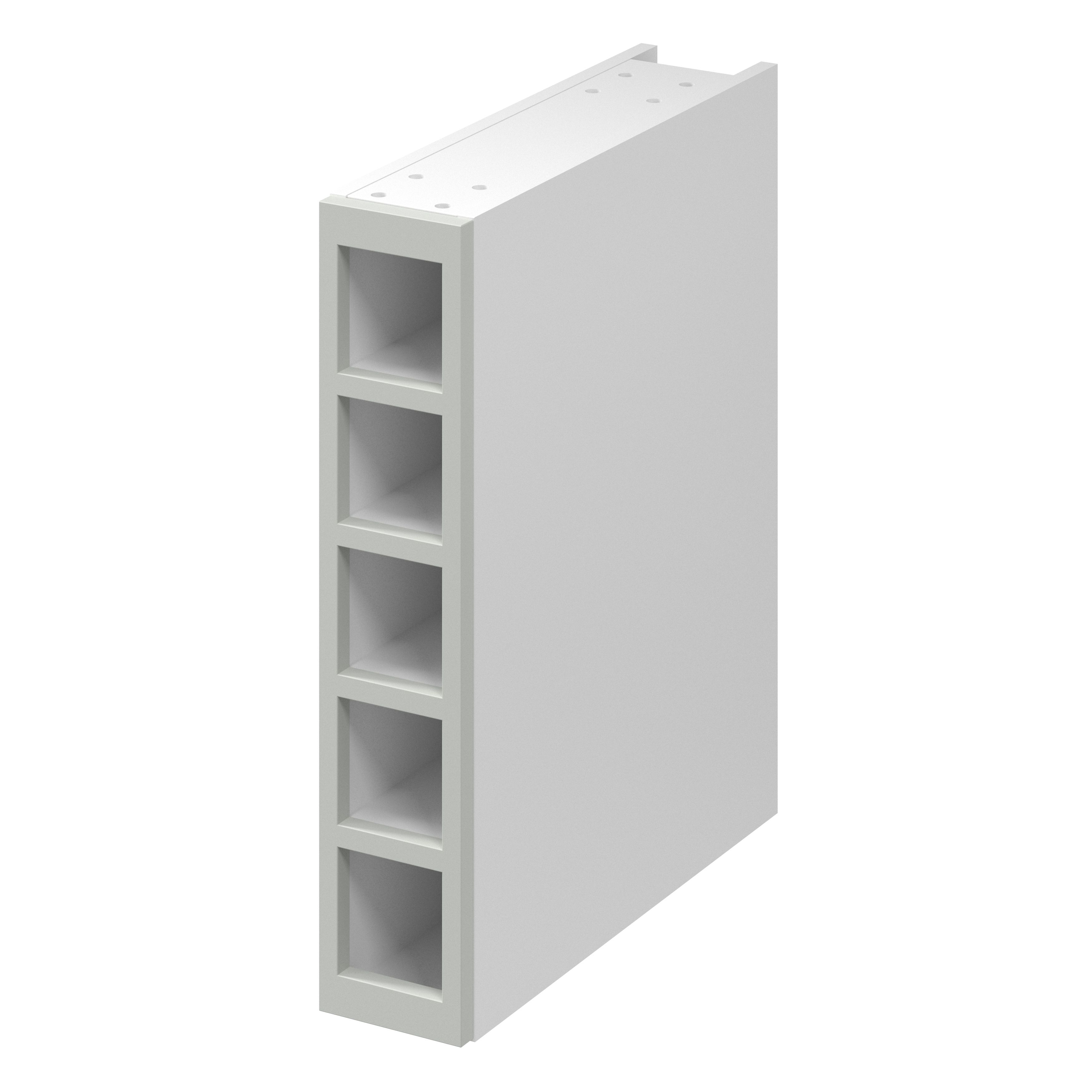GoodHome Garcinia Matt Cream Wine rack fascia, (H)715mm (W)147mm