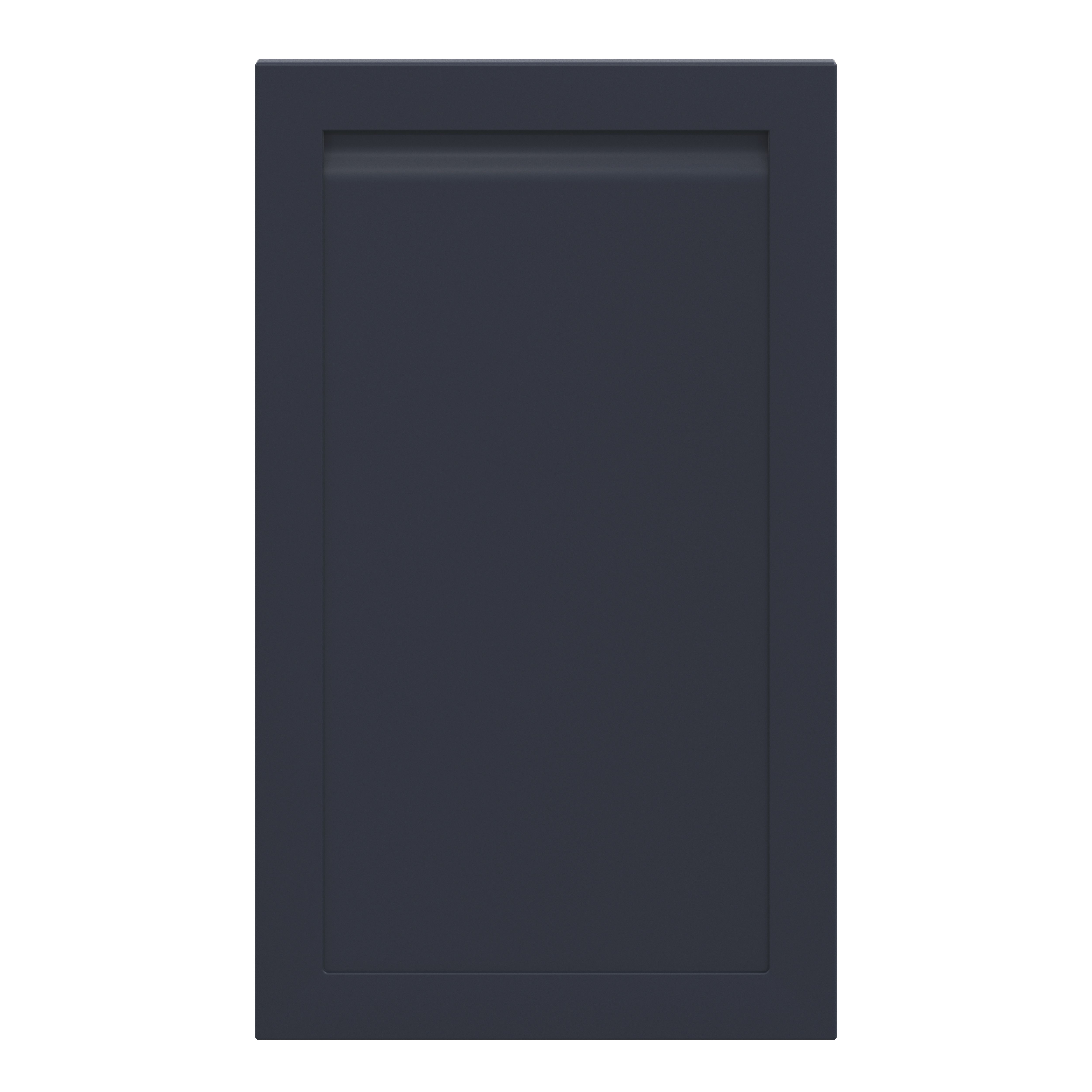 GoodHome Garcinia Matt Navy blue Integrated handle shaker 50:50 Larder Cabinet door (W)600mm (H)1001mm (T)20mm