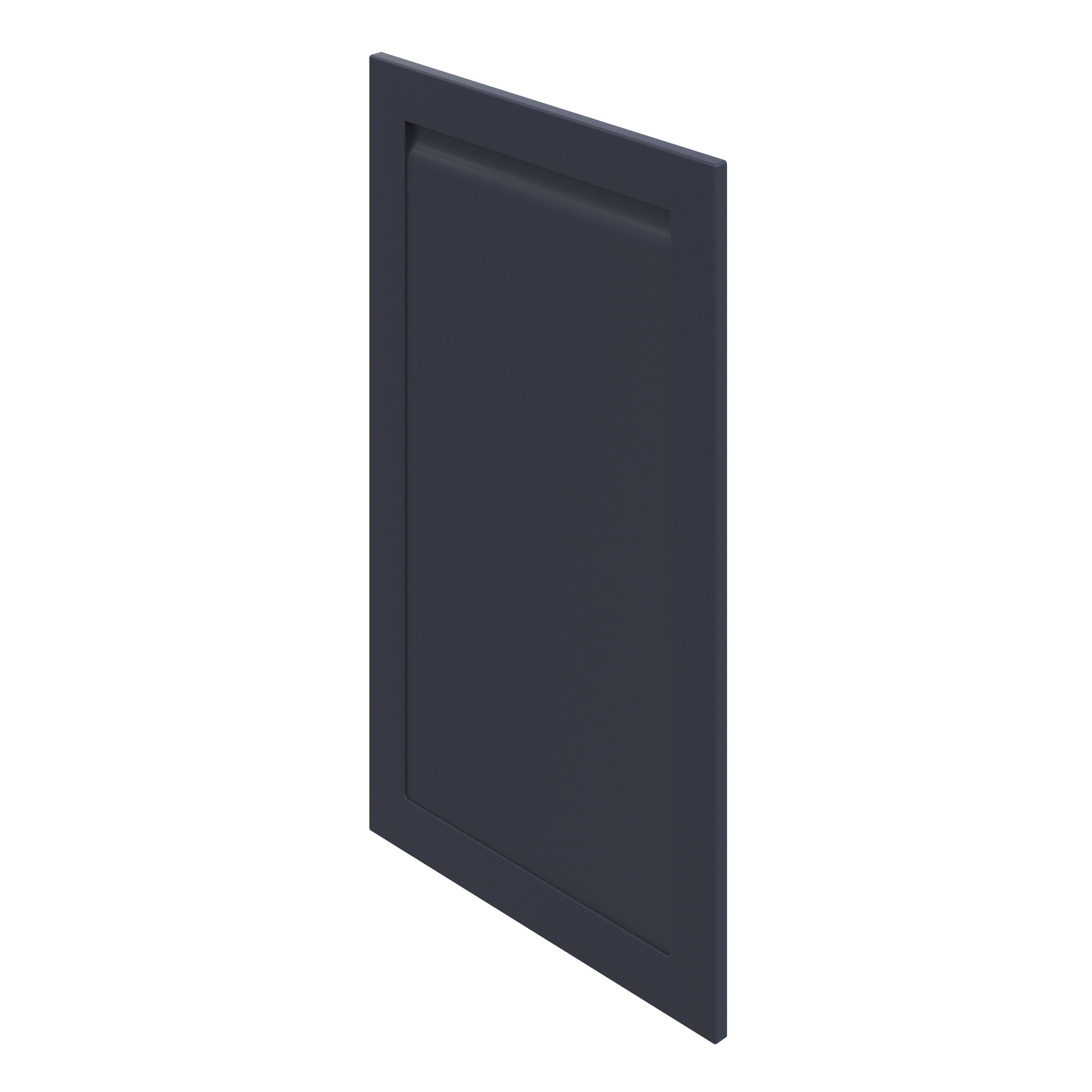 GoodHome Garcinia Matt Navy blue Integrated handle shaker 50:50 Larder Cabinet door (W)600mm (H)1001mm (T)20mm