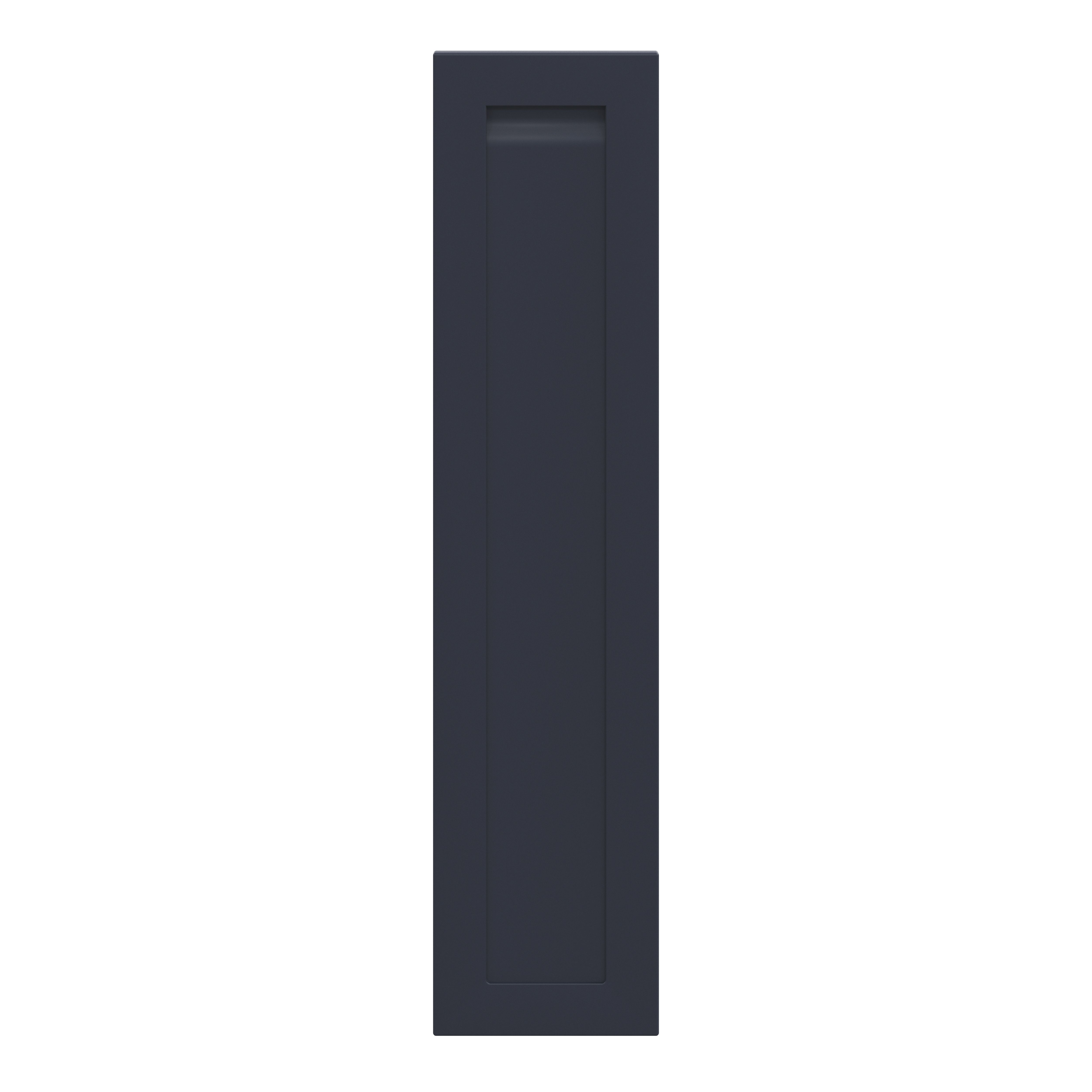 GoodHome Garcinia Matt Navy blue Integrated handle shaker 70:30 Larder Cabinet door (W)300mm (H)1287mm (T)20mm