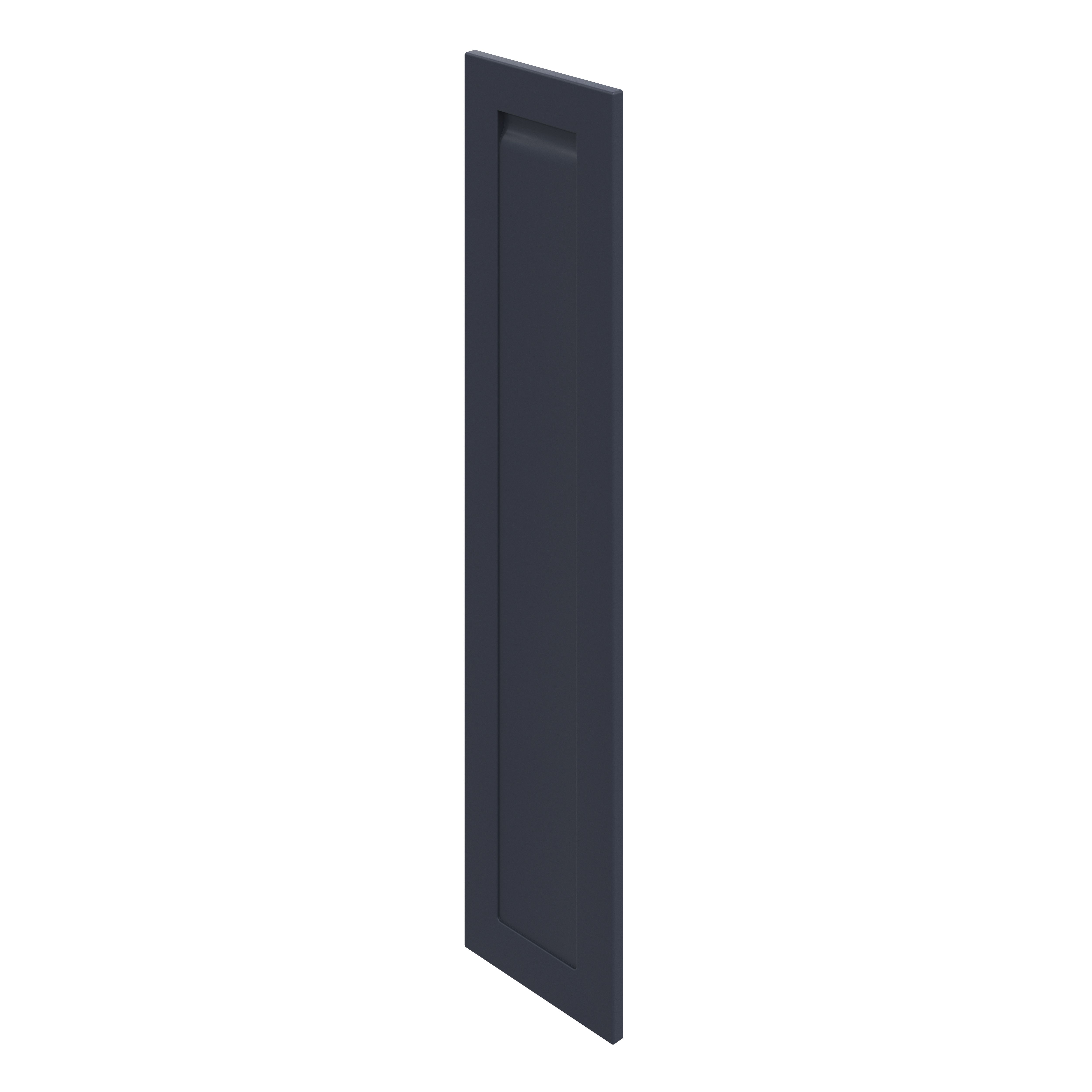 GoodHome Garcinia Matt Navy blue Integrated handle shaker 70:30 Larder Cabinet door (W)300mm (H)1287mm (T)20mm