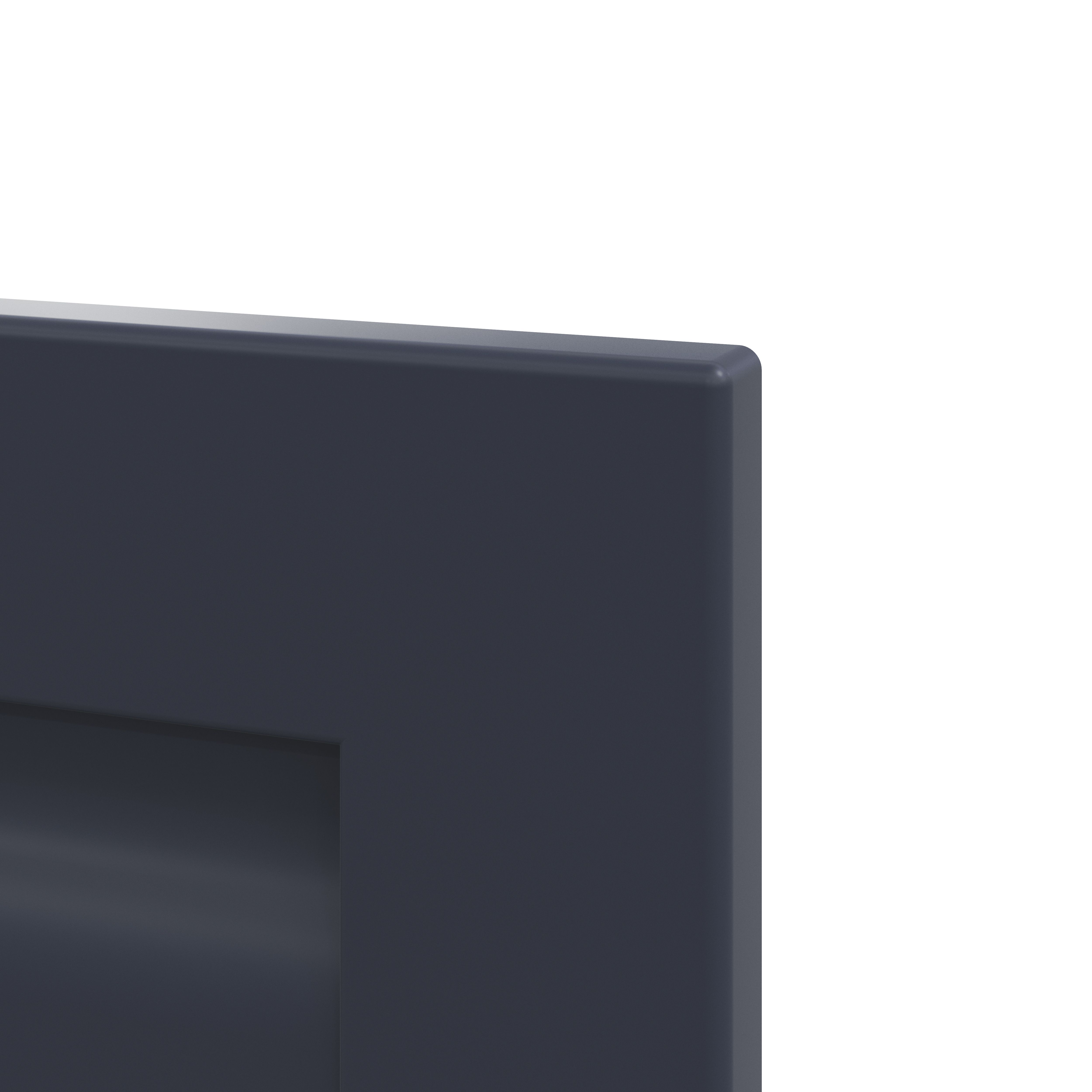 GoodHome Garcinia Matt Navy blue Integrated handle shaker 70:30 Larder Cabinet door (W)300mm (H)1287mm (T)20mm