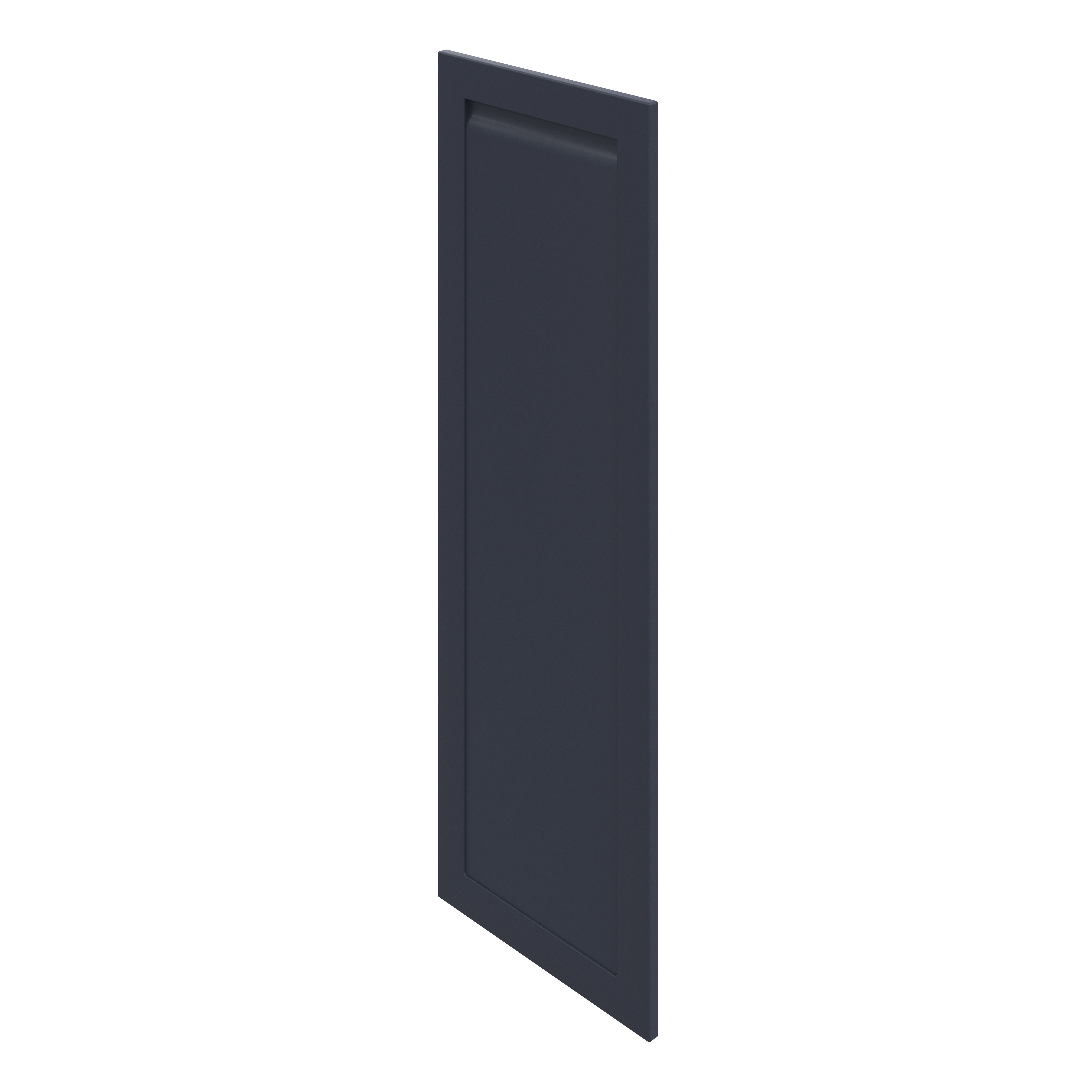GoodHome Garcinia Matt Navy blue Integrated handle shaker 70:30 Tall larder Cabinet door (W)500mm (H)1467mm (T)20mm