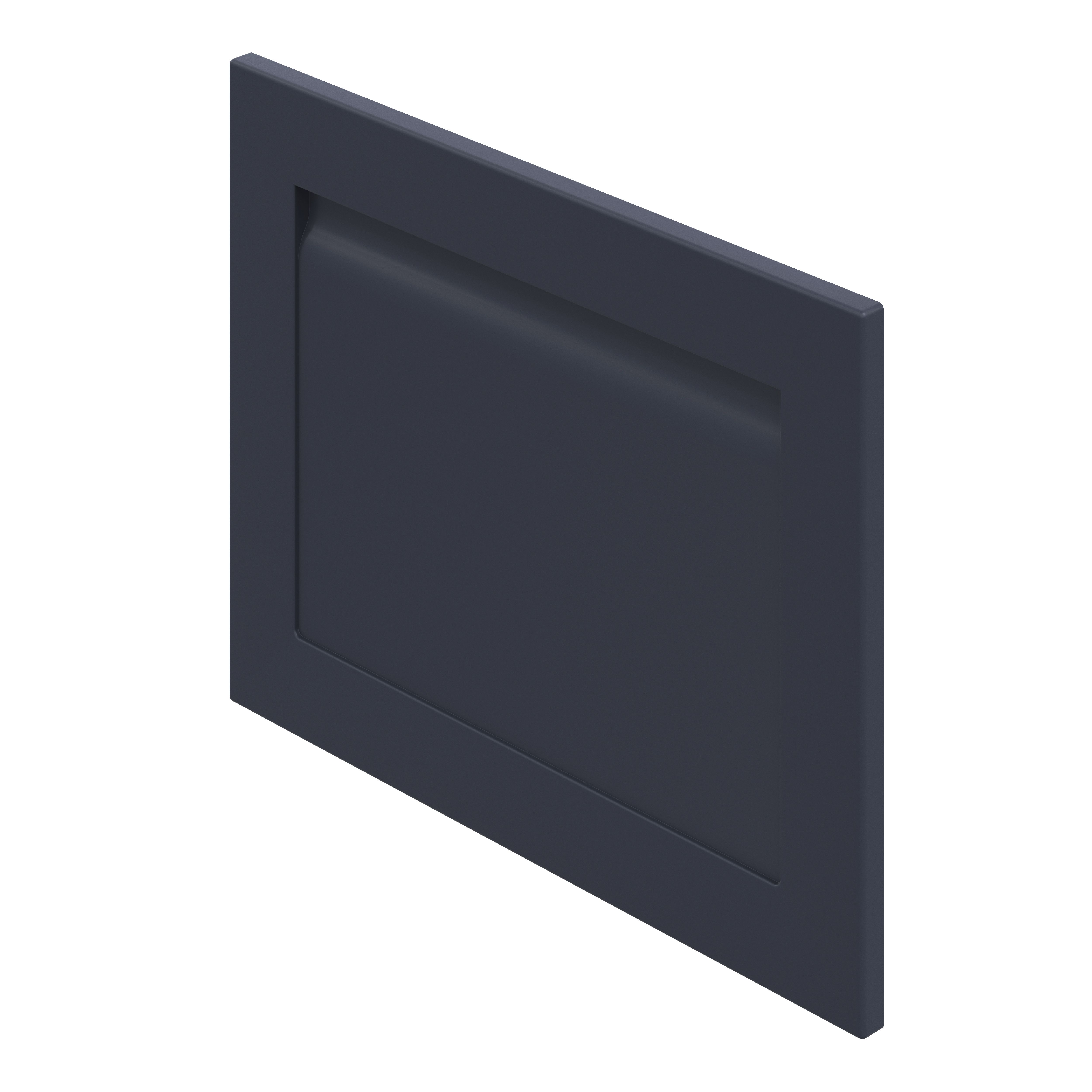 GoodHome Garcinia Matt Navy blue Integrated handle shaker Appliance Cabinet door (W)600mm (H)453mm (T)20mm