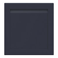 GoodHome Garcinia Matt Navy blue Integrated handle shaker Appliance Cabinet door (W)600mm (H)626mm (T)20mm