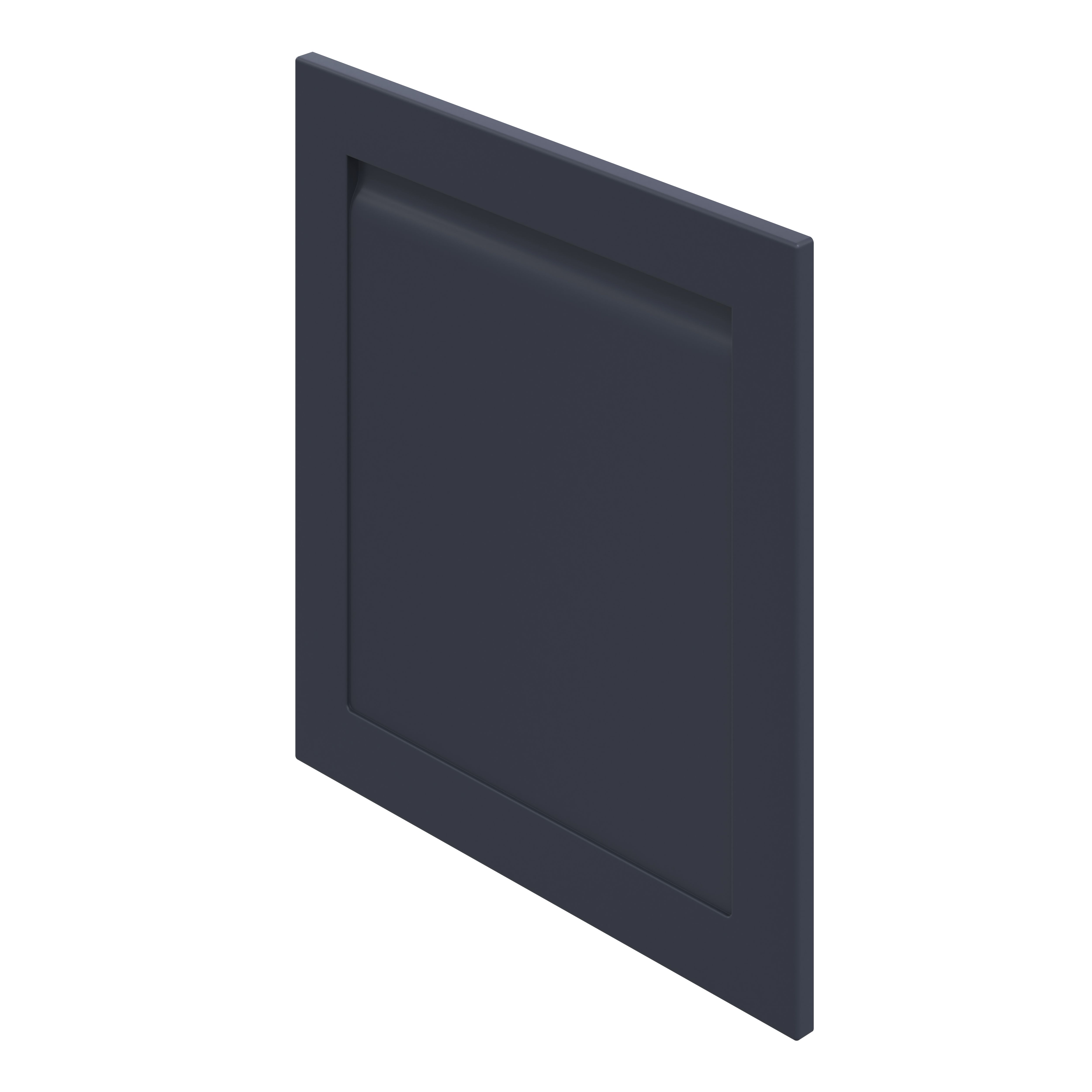 GoodHome Garcinia Matt Navy blue Integrated handle shaker Appliance Cabinet door (W)600mm (H)626mm (T)20mm