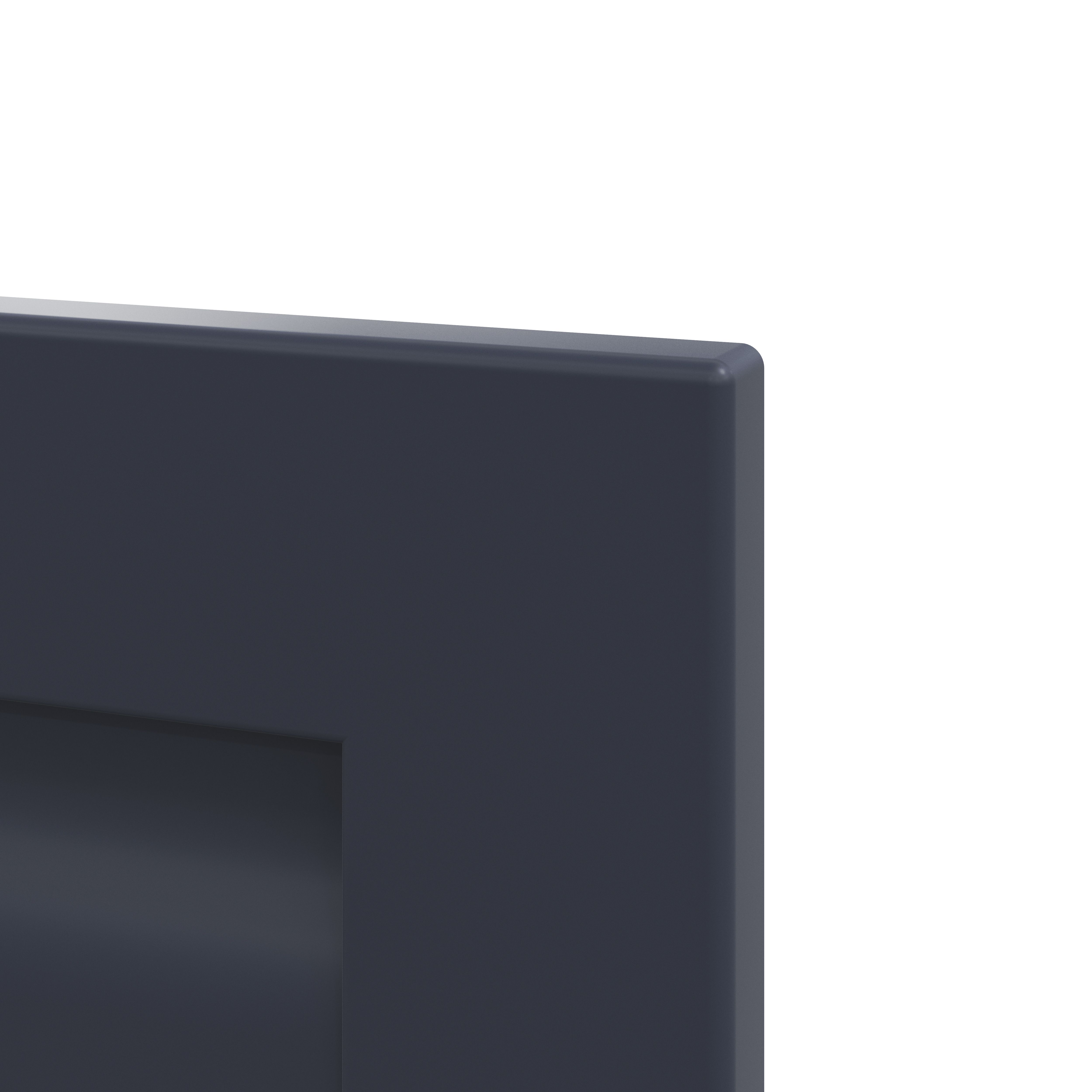 GoodHome Garcinia Matt Navy blue Integrated handle shaker Appliance Cabinet door (W)600mm (H)687mm (T)20mm