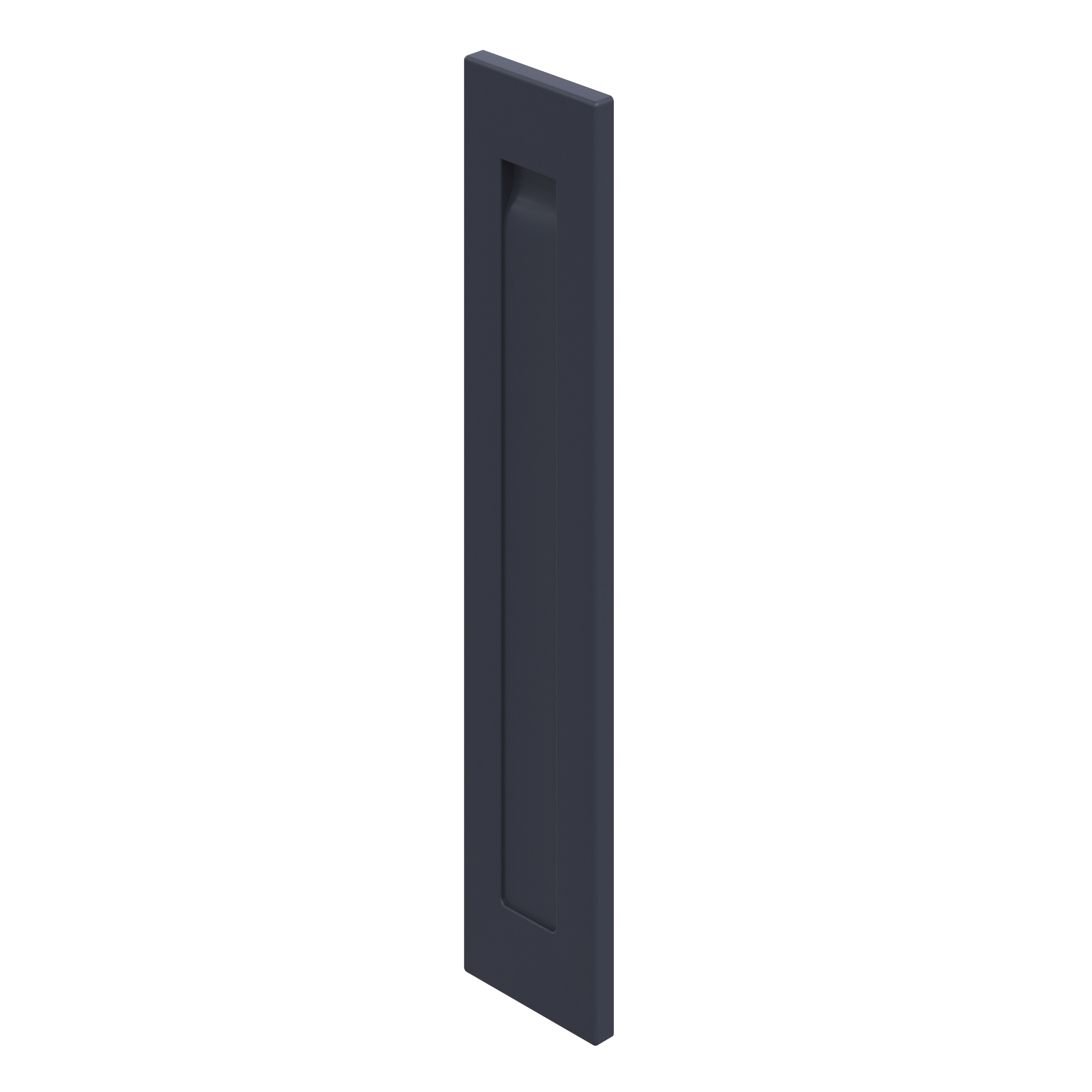 GoodHome Garcinia Matt Navy blue Integrated handle shaker Highline Cabinet door (W)150mm (H)715mm (T)20mm