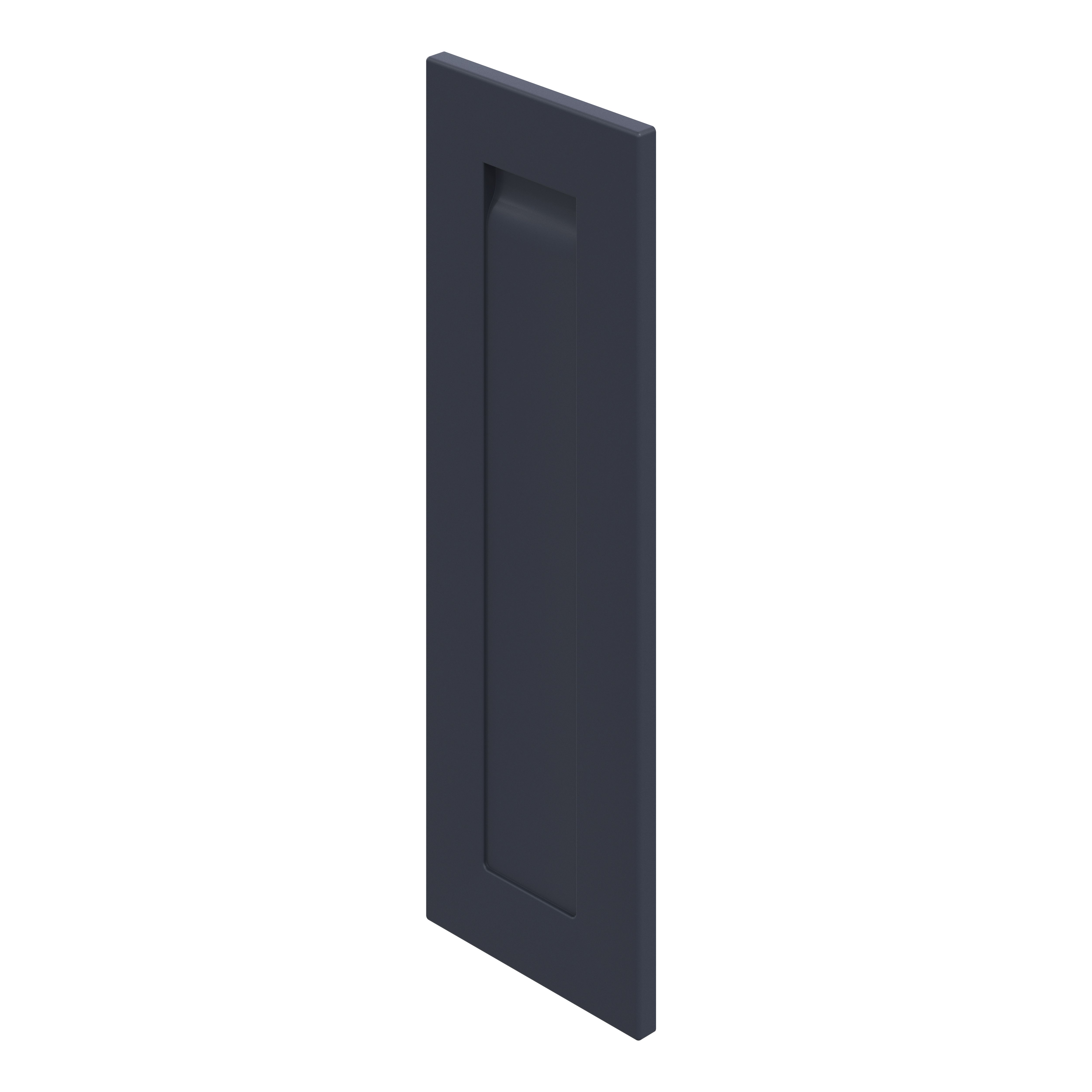 GoodHome Garcinia Matt Navy blue Integrated handle shaker Highline Cabinet door (W)250mm (H)715mm (T)20mm