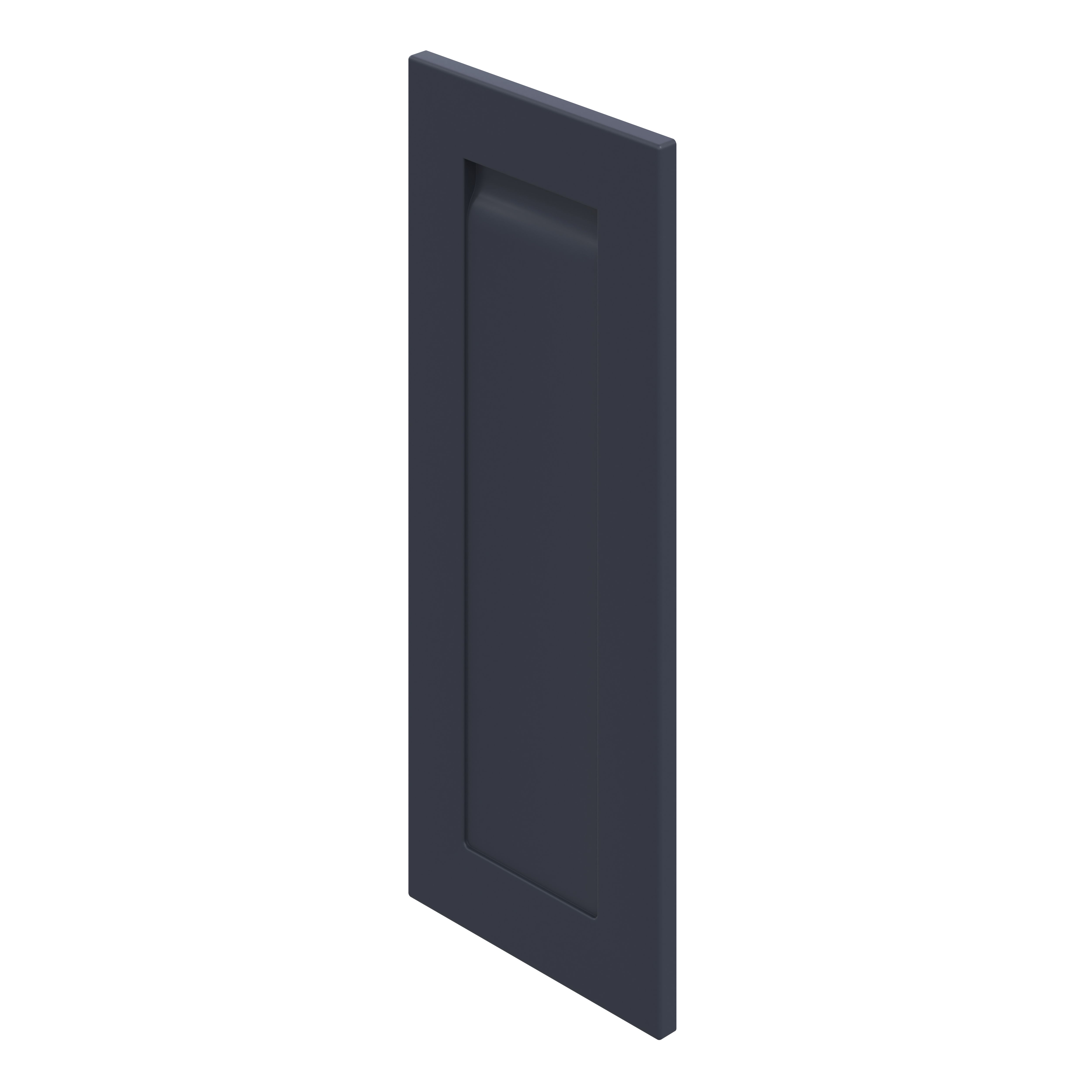 GoodHome Garcinia Matt Navy blue Integrated handle shaker Highline Cabinet door (W)300mm (H)715mm (T)20mm