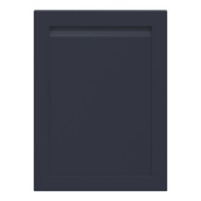 GoodHome Garcinia Matt Navy blue Integrated handle shaker Tall appliance Cabinet door (W)600mm (H)806mm (T)20mm