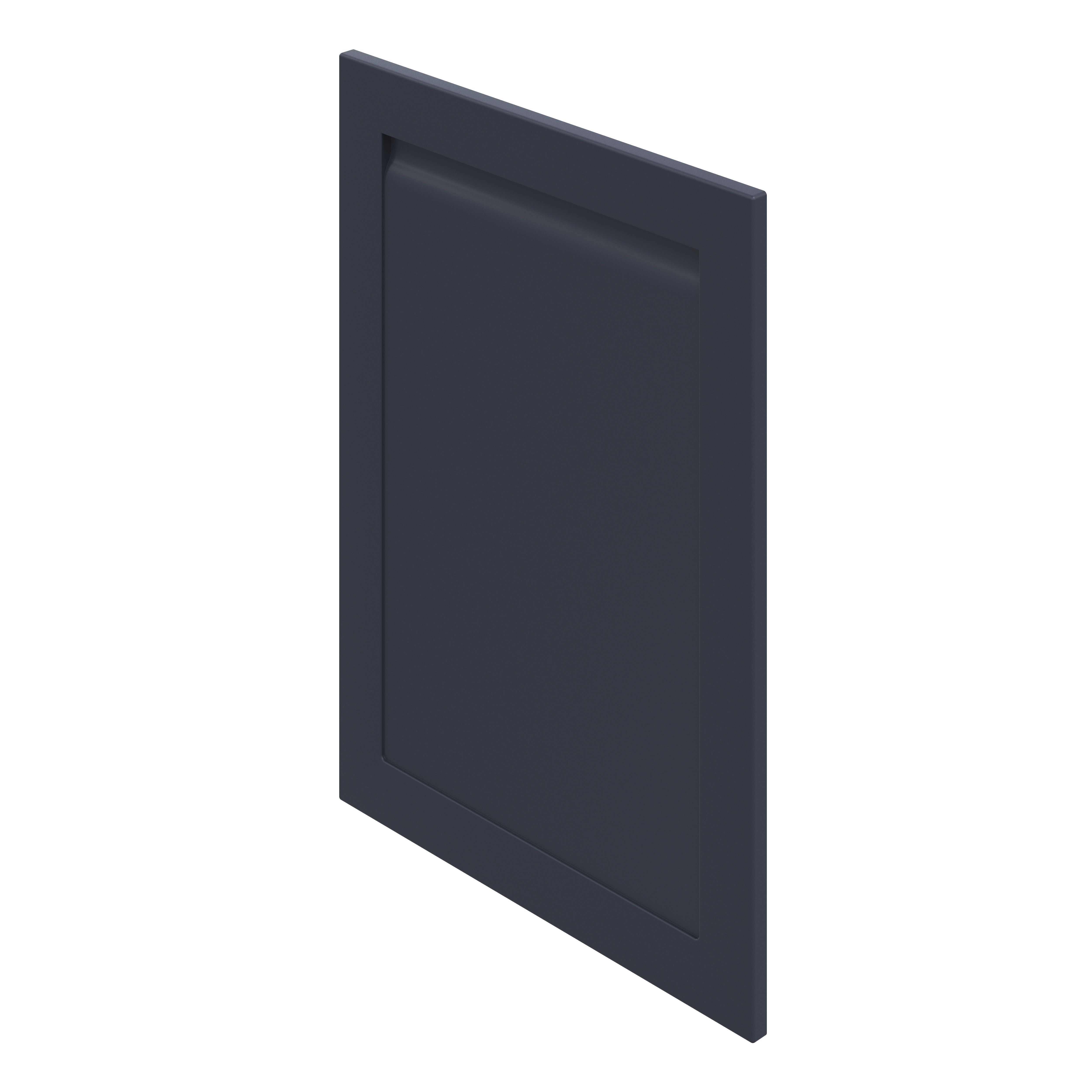GoodHome Garcinia Matt Navy blue Integrated handle shaker Tall appliance Cabinet door (W)600mm (H)806mm (T)20mm