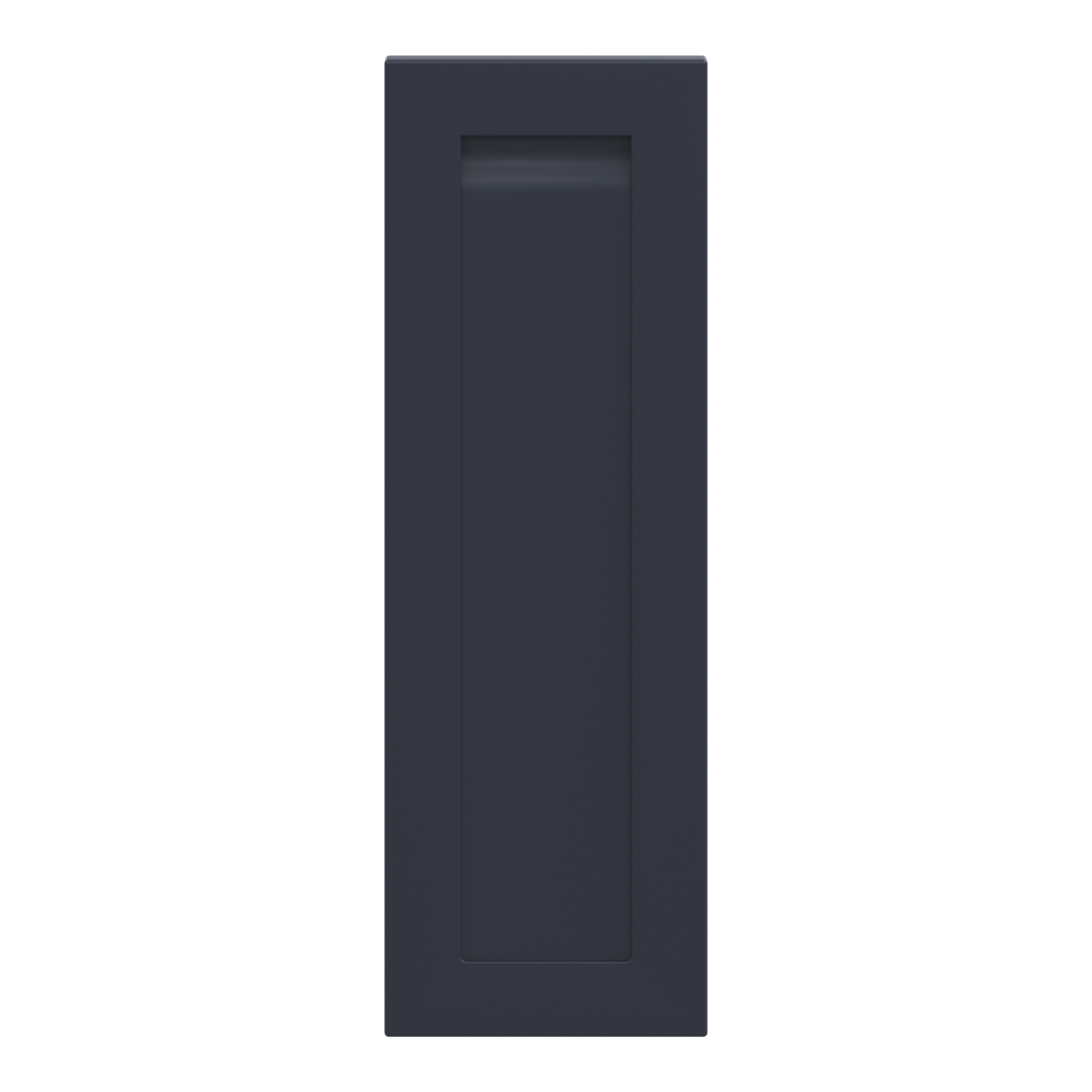 GoodHome Garcinia Matt Navy blue Integrated handle shaker Tall wall Cabinet door (W)300mm (H)895mm (T)20mm