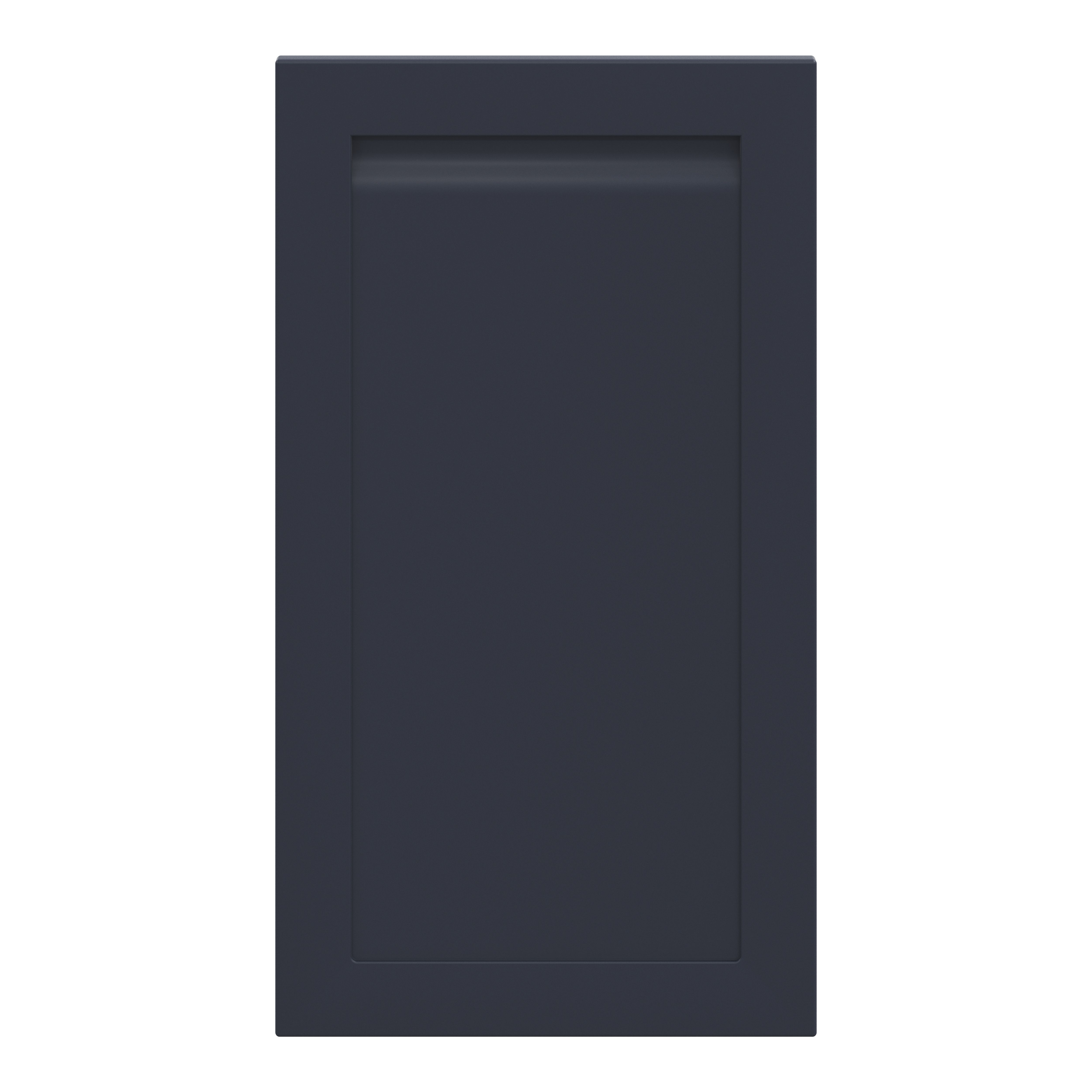 GoodHome Garcinia Matt Navy blue Integrated handle shaker Tall wall Cabinet door (W)500mm (H)895mm (T)20mm