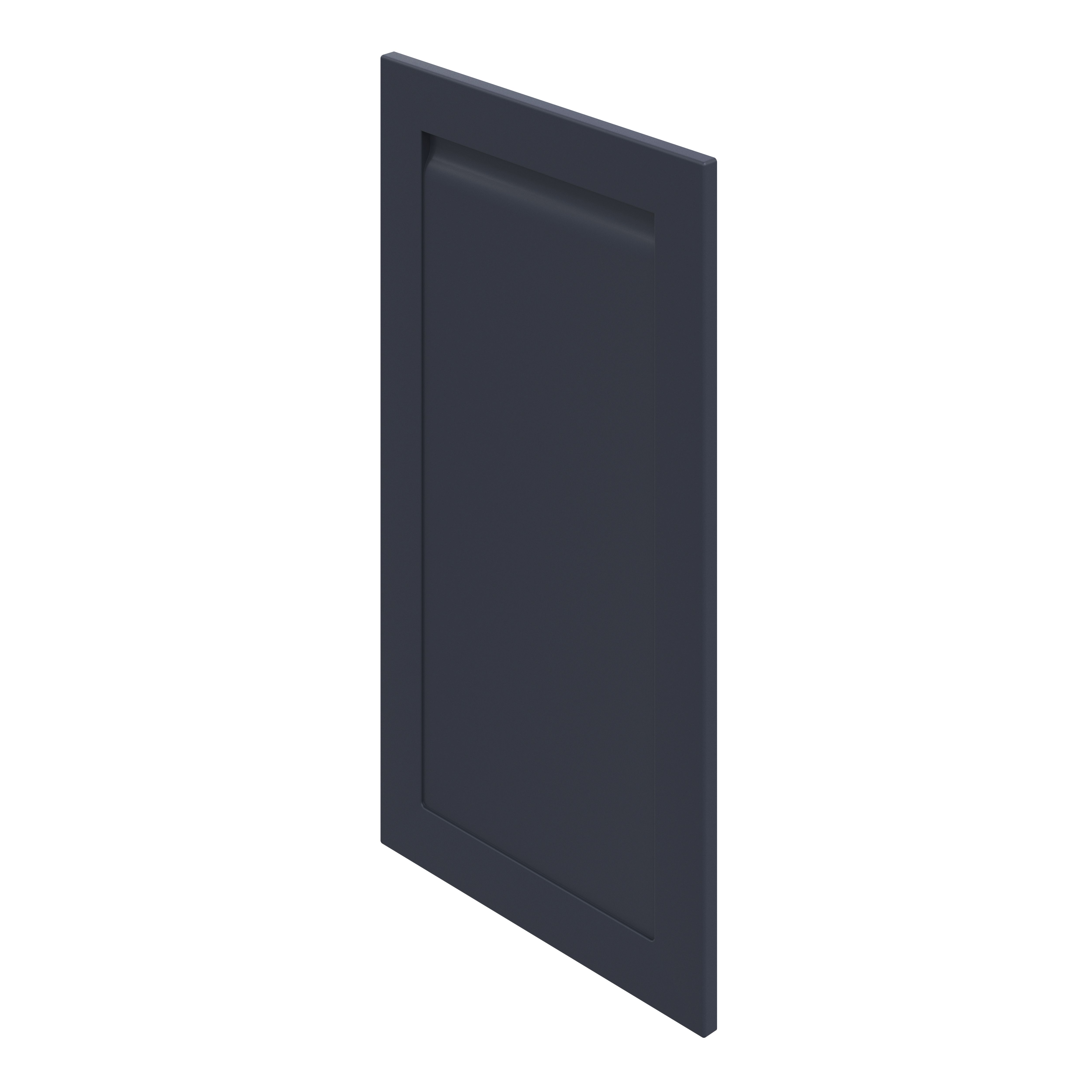 GoodHome Garcinia Matt Navy blue Integrated handle shaker Tall wall Cabinet door (W)500mm (H)895mm (T)20mm