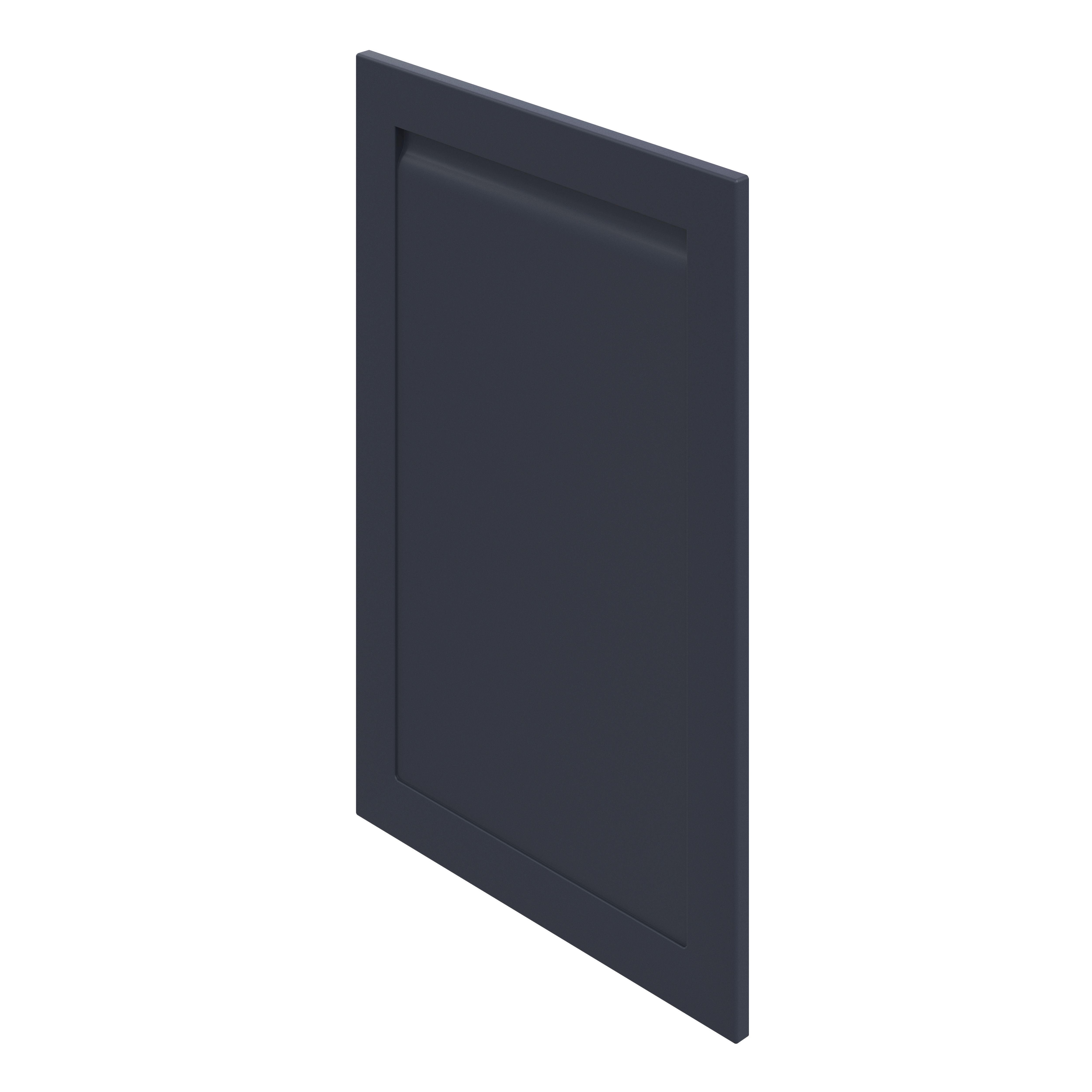 GoodHome Garcinia Matt Navy blue Integrated handle shaker Tall wall Cabinet door (W)600mm (H)895mm (T)20mm