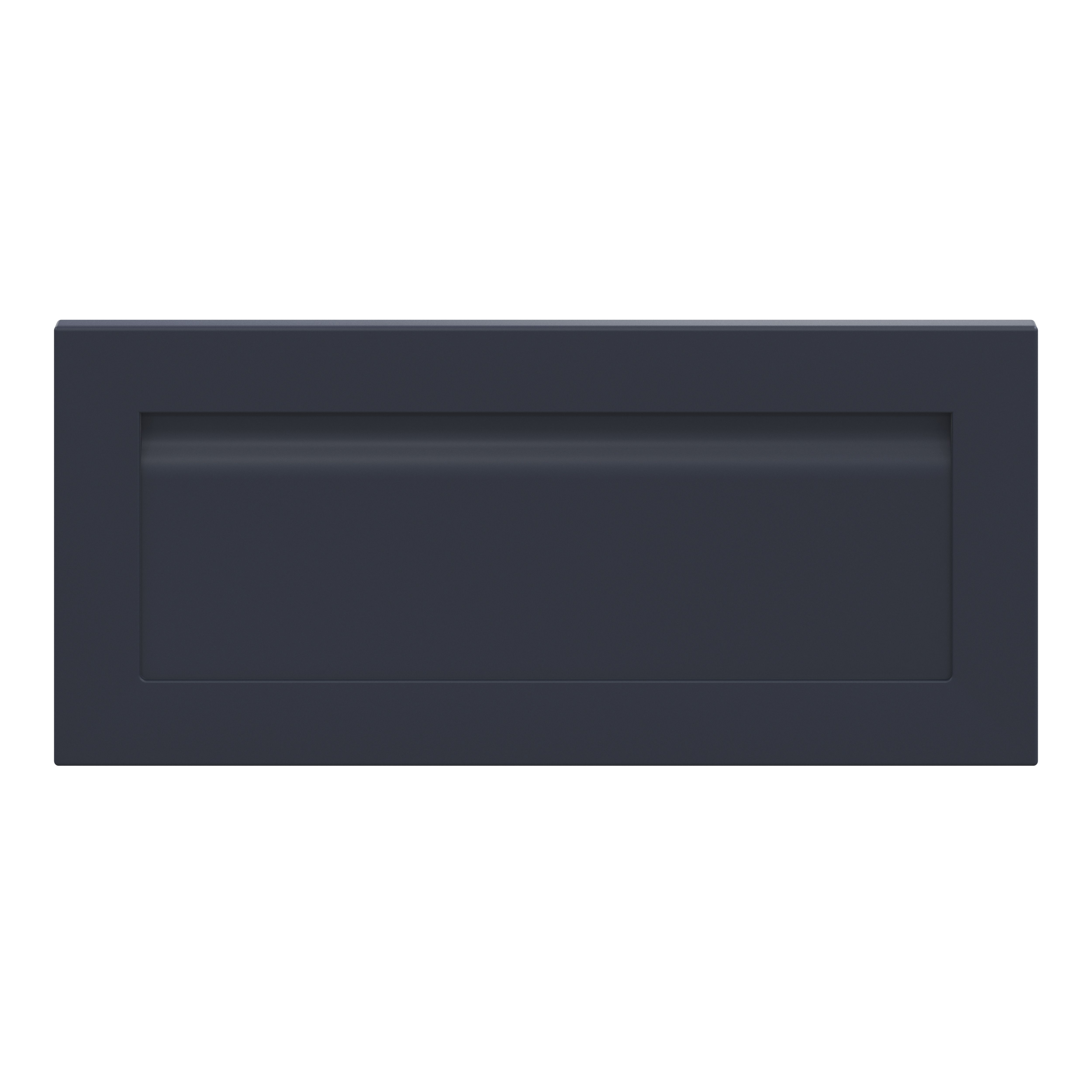 GoodHome Garcinia Matt navy blue shaker Drawer front, bridging door & bi fold door, (W)800mm (H)356mm (T)20mm