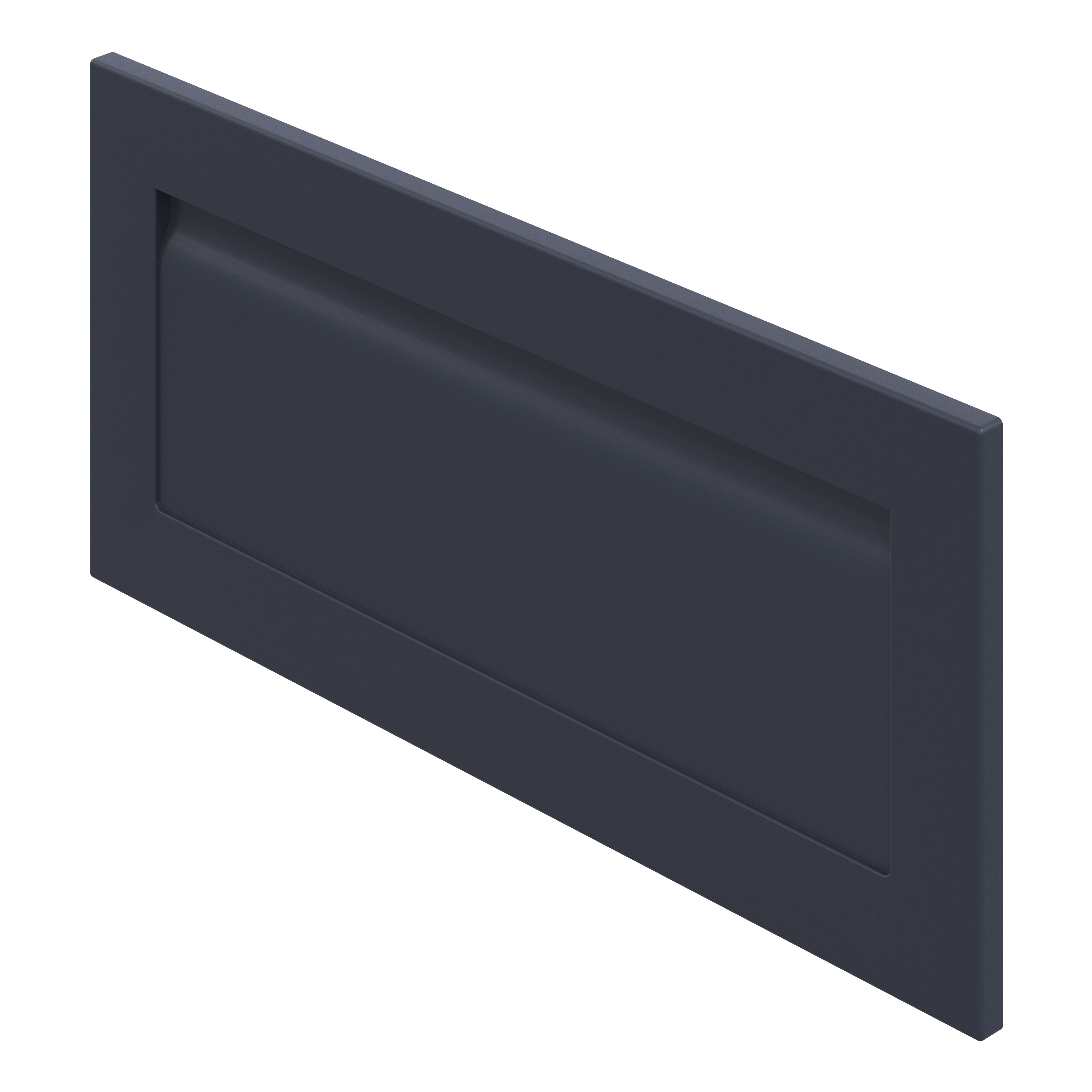 GoodHome Garcinia Matt navy blue shaker Drawer front, bridging door & bi fold door, (W)800mm (H)356mm (T)20mm