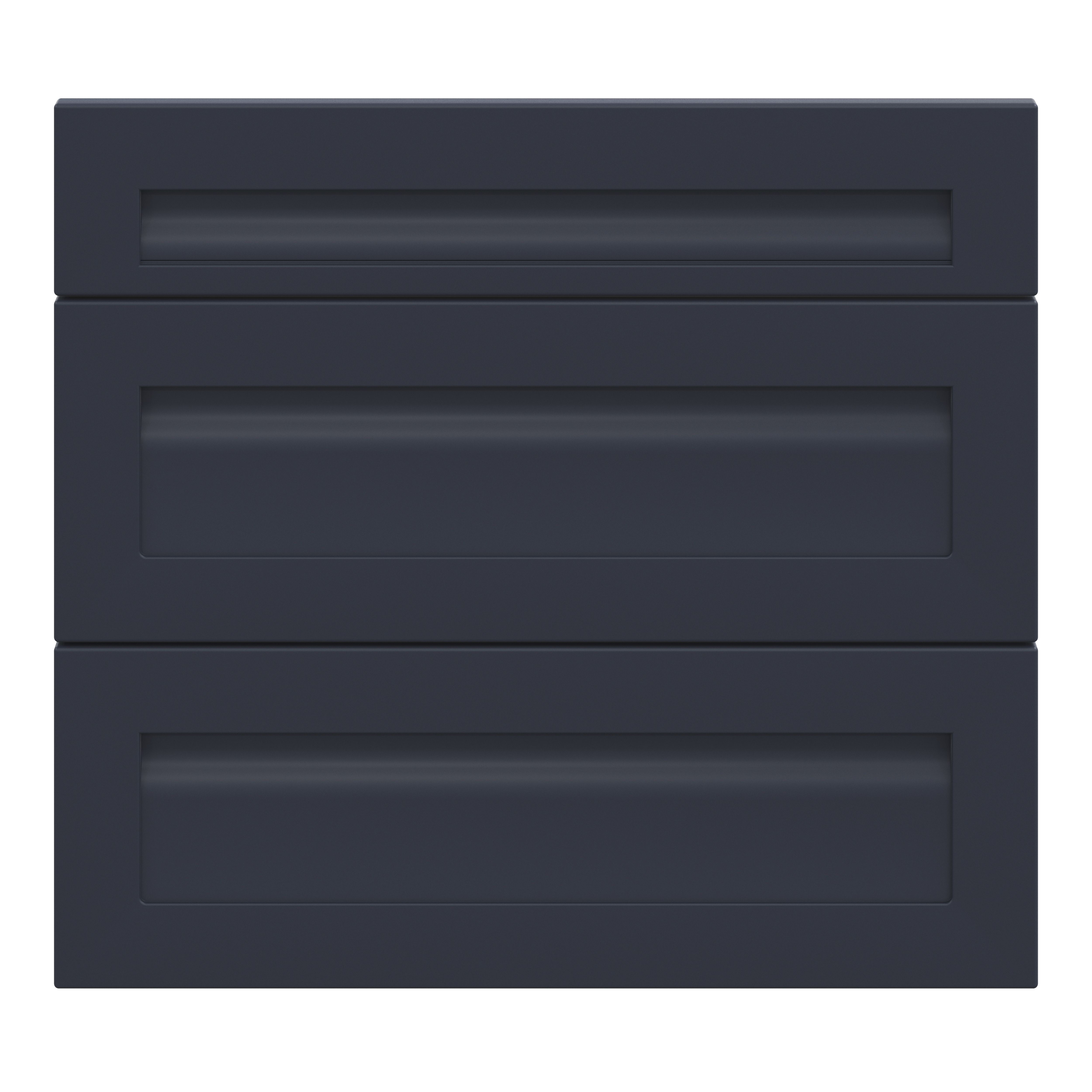 GoodHome Garcinia Matt navy blue shaker Drawer front (W)800mm, Pack of 3