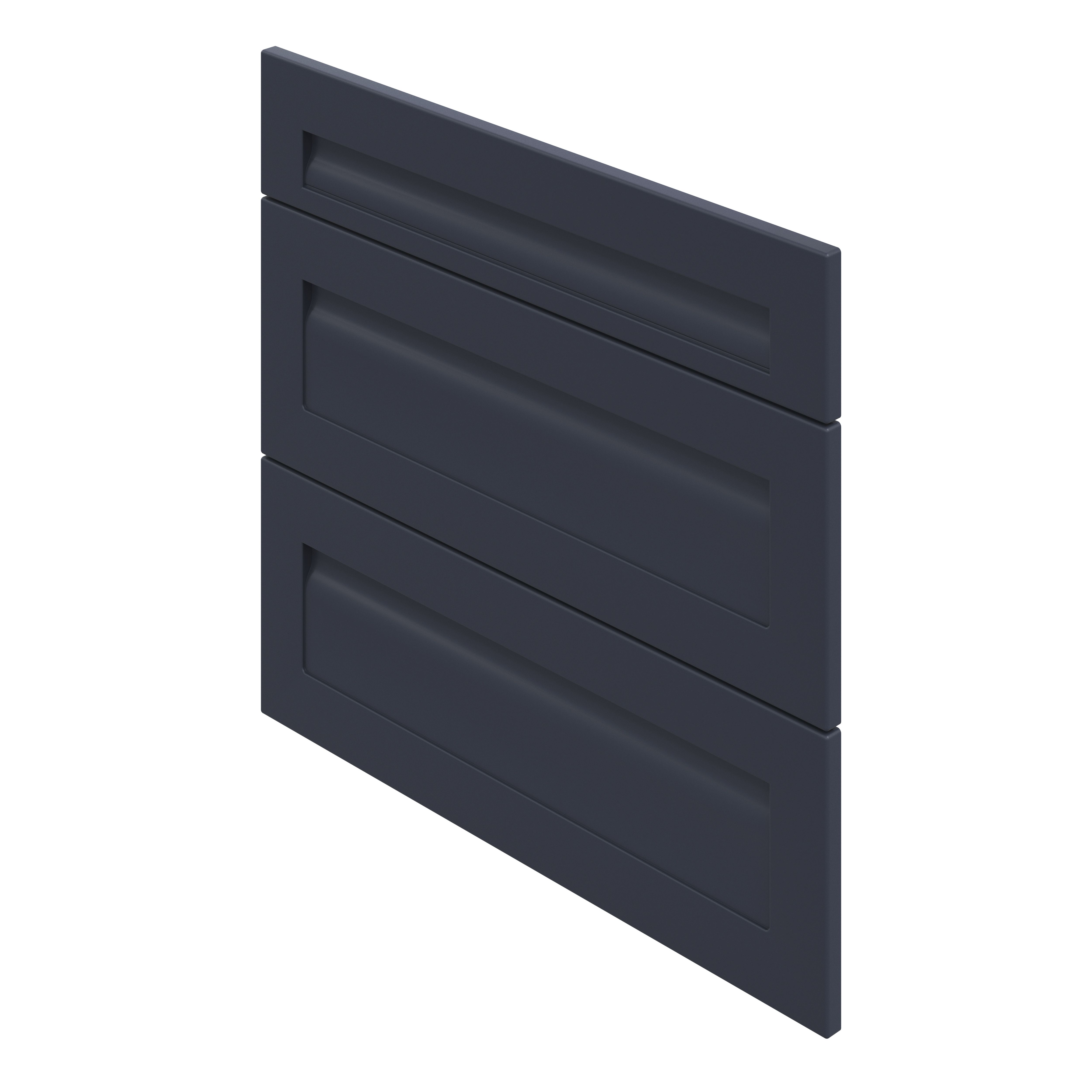 GoodHome Garcinia Matt navy blue shaker Drawer front (W)800mm, Pack of 3