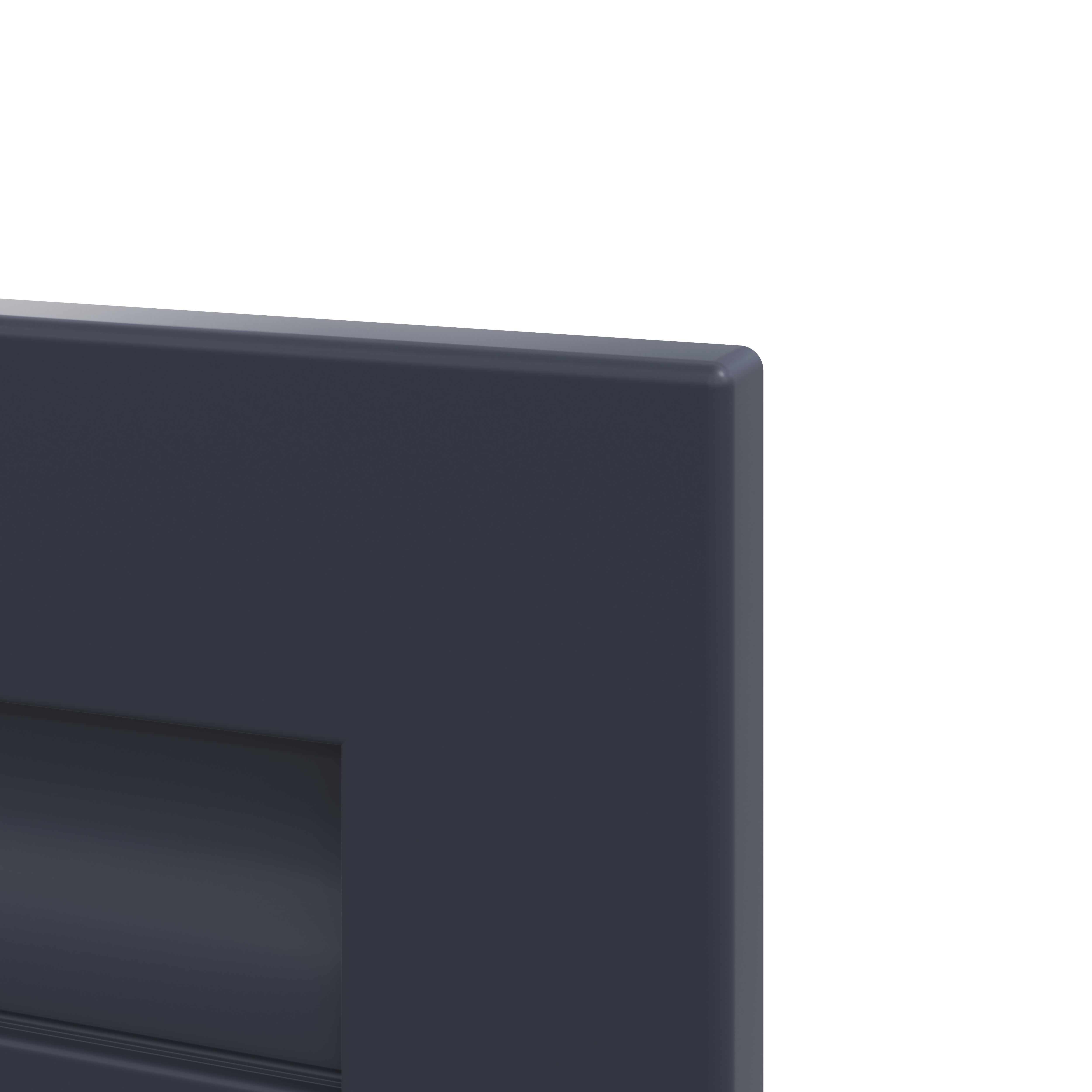GoodHome Garcinia Matt navy blue shaker Drawer front (W)800mm, Pack of 3