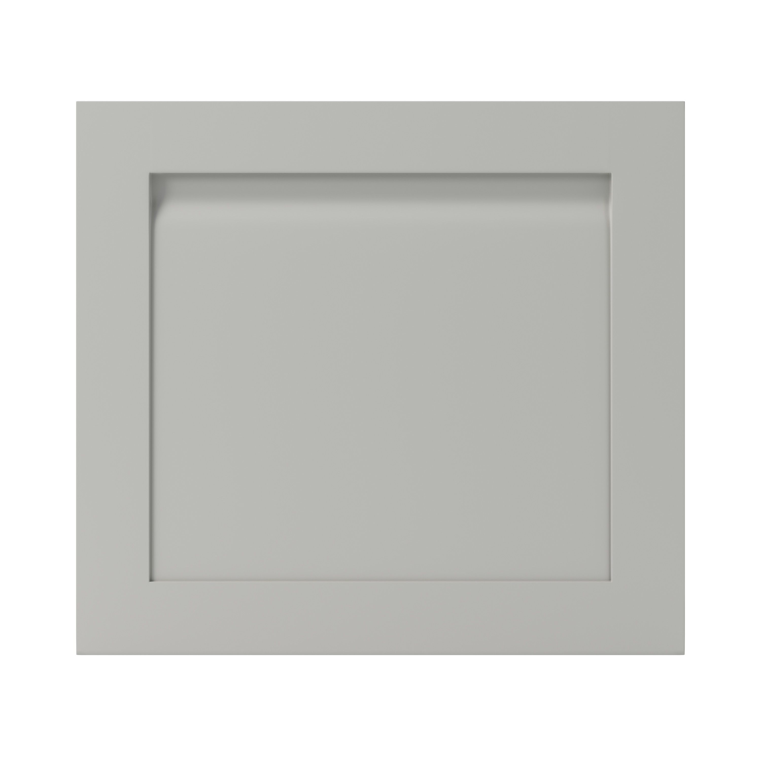 GoodHome Garcinia Matt stone integrated handle shaker Appliance Cabinet door (W)600mm (H)543mm (T)20mm