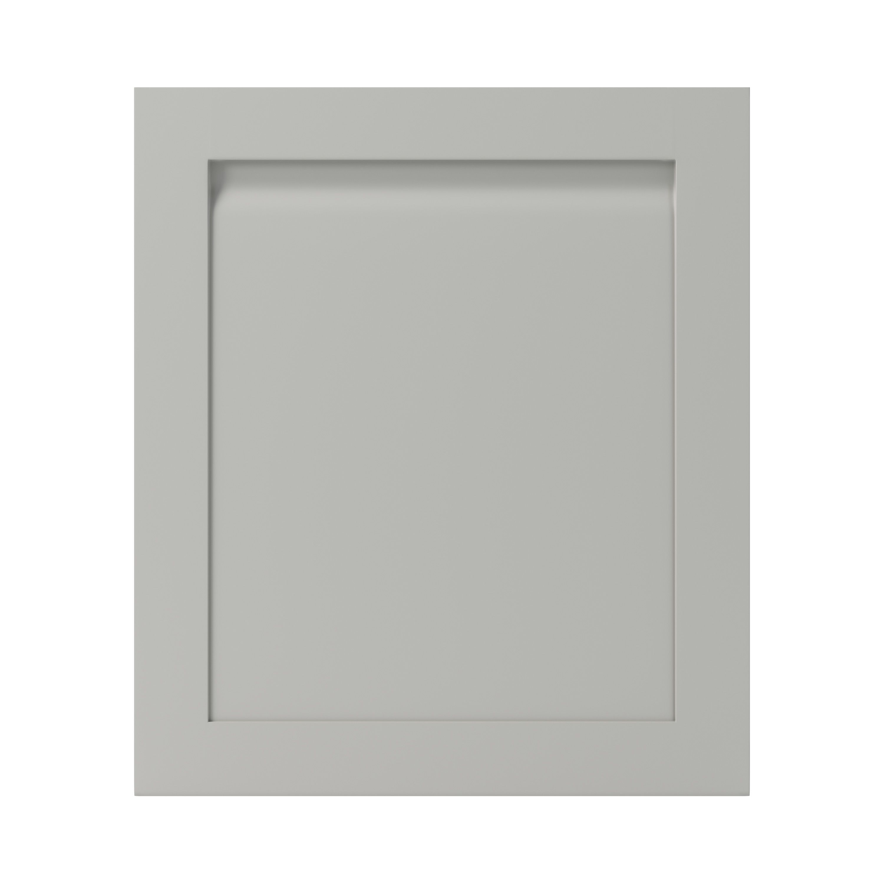 GoodHome Garcinia Matt stone integrated handle shaker Appliance Cabinet door (W)600mm (H)687mm (T)20mm