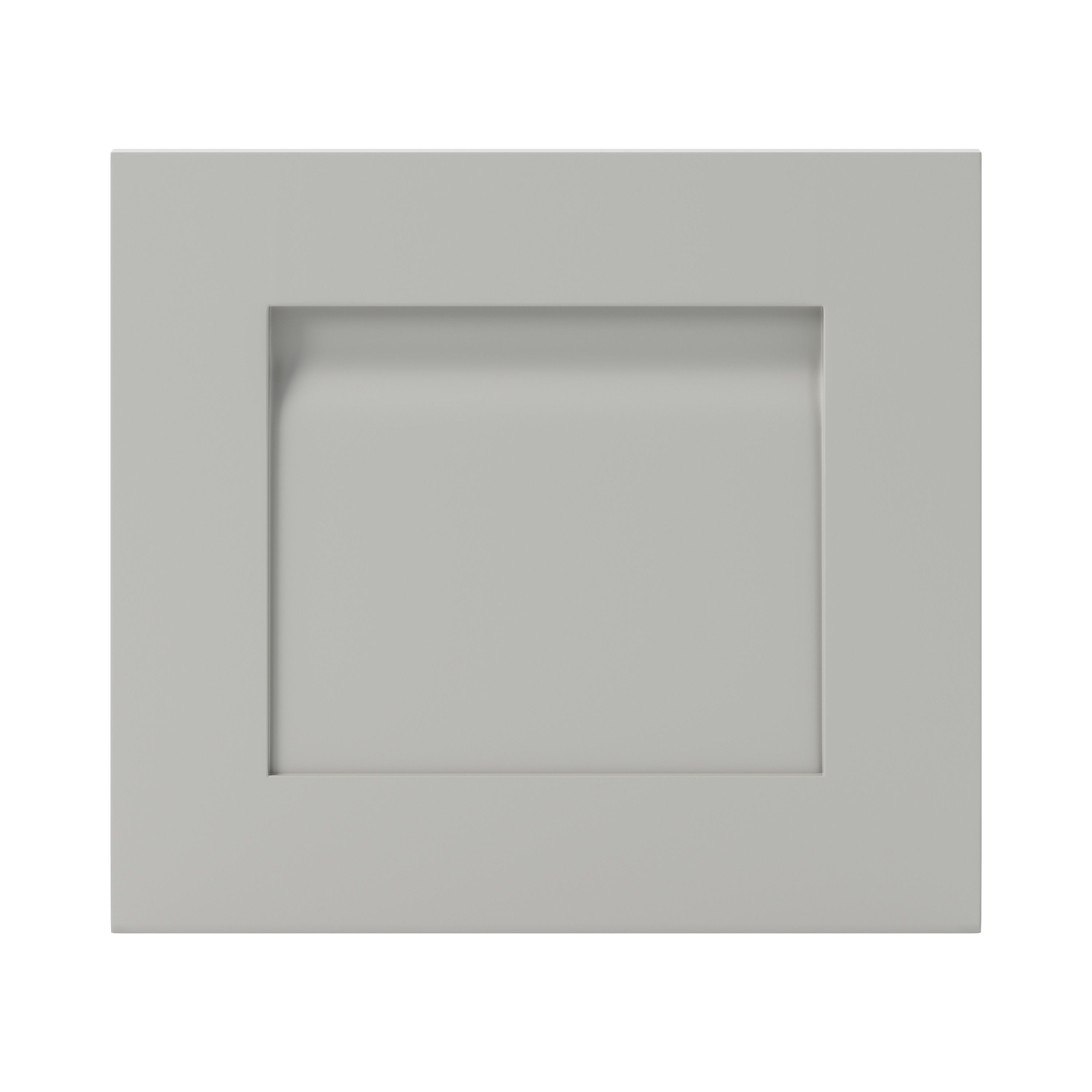 GoodHome Garcinia Matt stone integrated handle shaker Drawer front, bridging door & bi fold door, (W)400mm (H)356mm (T)20mm