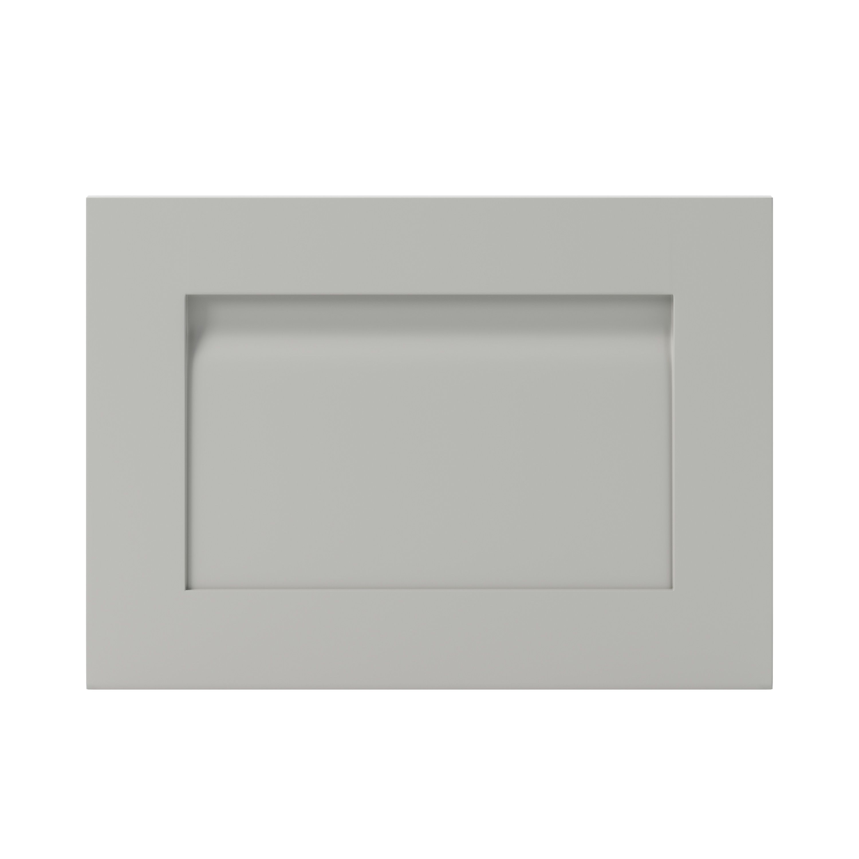 GoodHome Garcinia Matt stone integrated handle shaker Drawer front, bridging door & bi fold door, (W)500mm (H)356mm (T)20mm