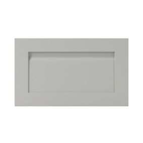 GoodHome Garcinia Matt stone integrated handle shaker Drawer front, bridging door & bi fold door, (W)600mm (H)356mm (T)20mm
