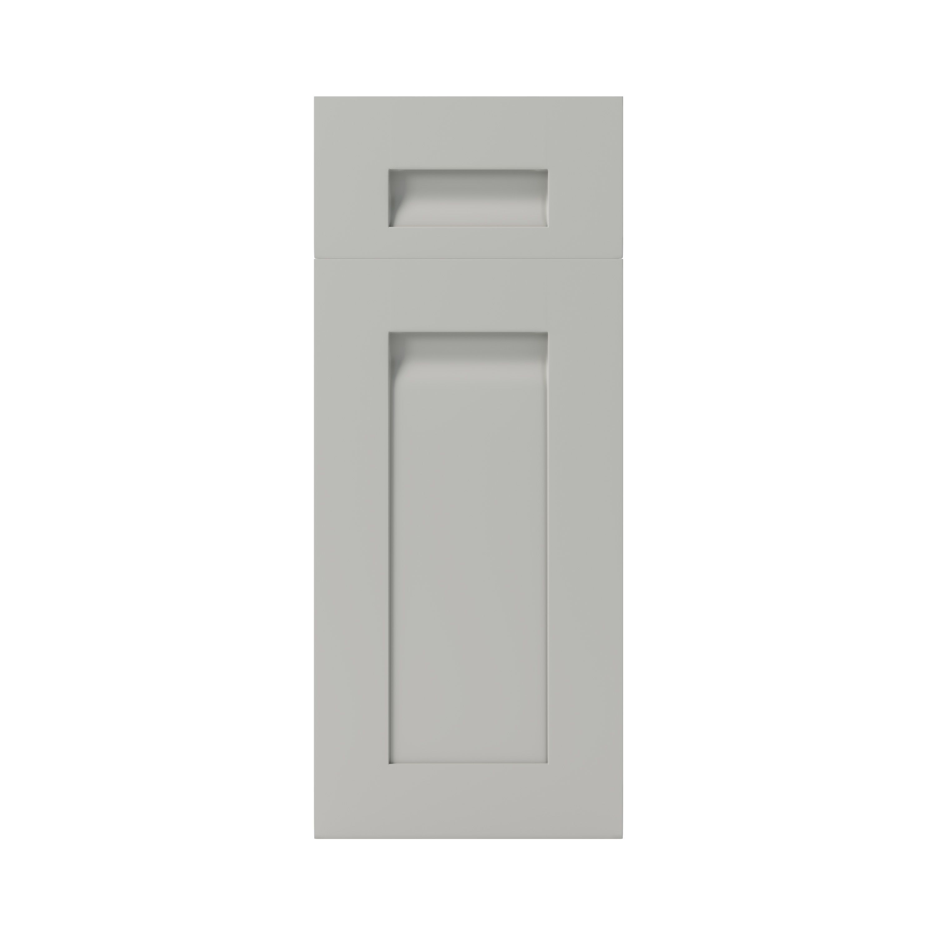 GoodHome Garcinia Matt stone integrated handle shaker Drawerline Cabinet door, (W)300mm (H)715mm (T)20mm
