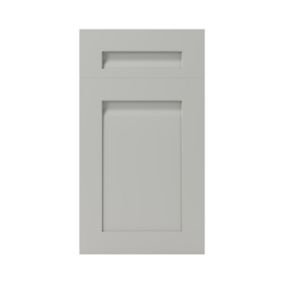GoodHome Garcinia Matt stone integrated handle shaker Drawerline Cabinet door, (W)400mm (H)715mm (T)20mm