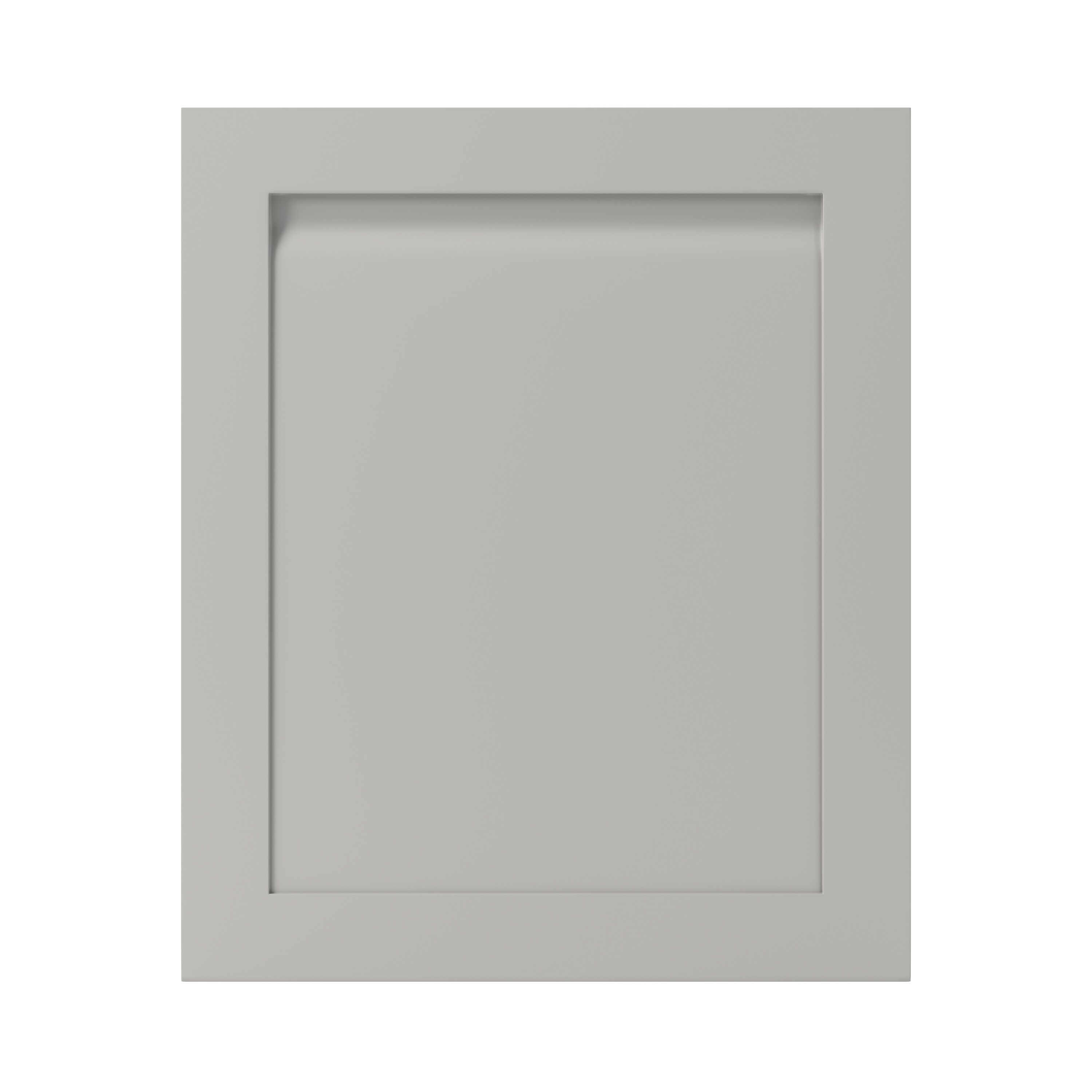 GoodHome Garcinia Matt stone integrated handle shaker Highline Cabinet door (W)600mm (H)715mm (T)20mm